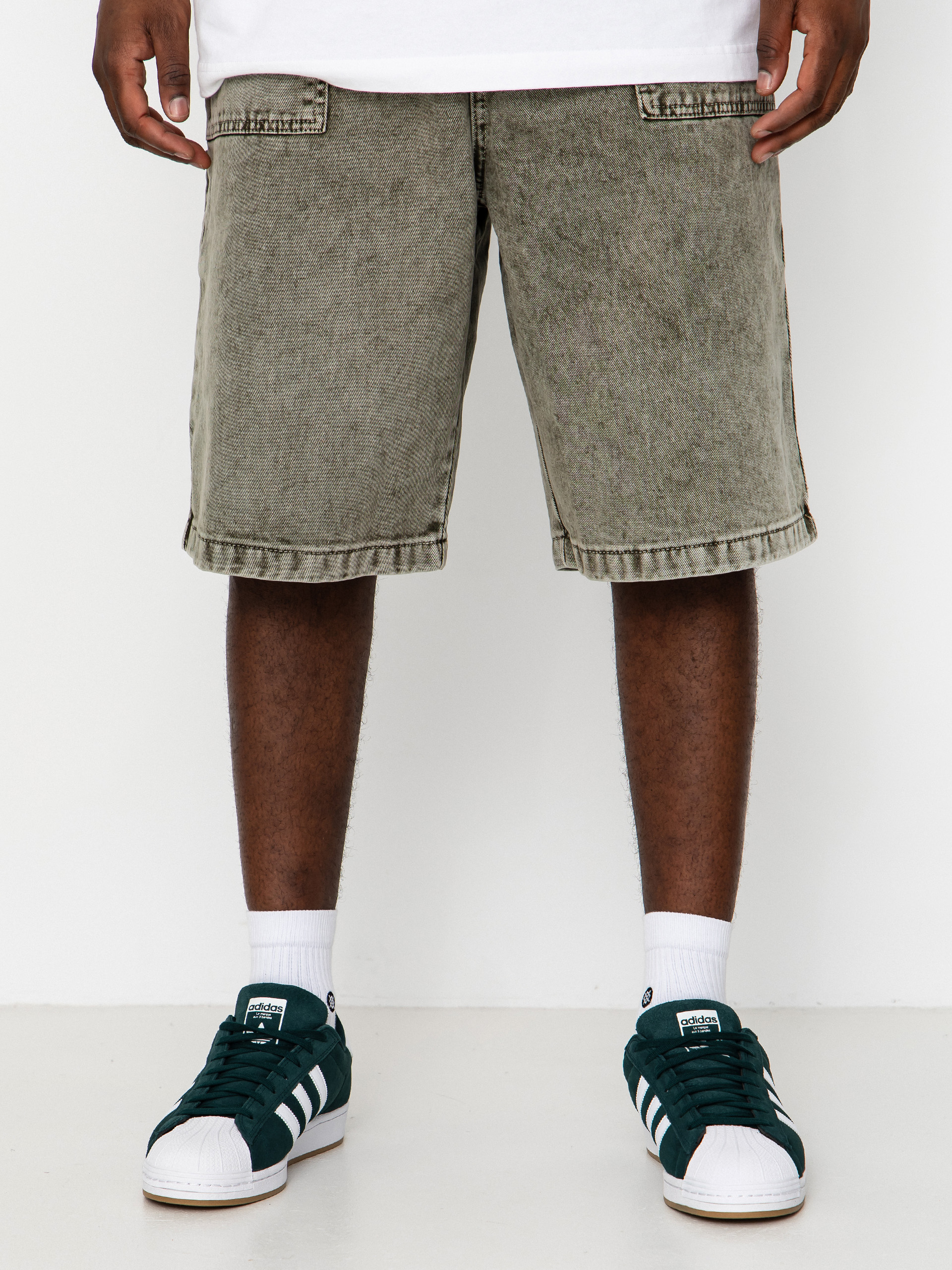 Szorty Poetic Collective Painter (grey denim wash)