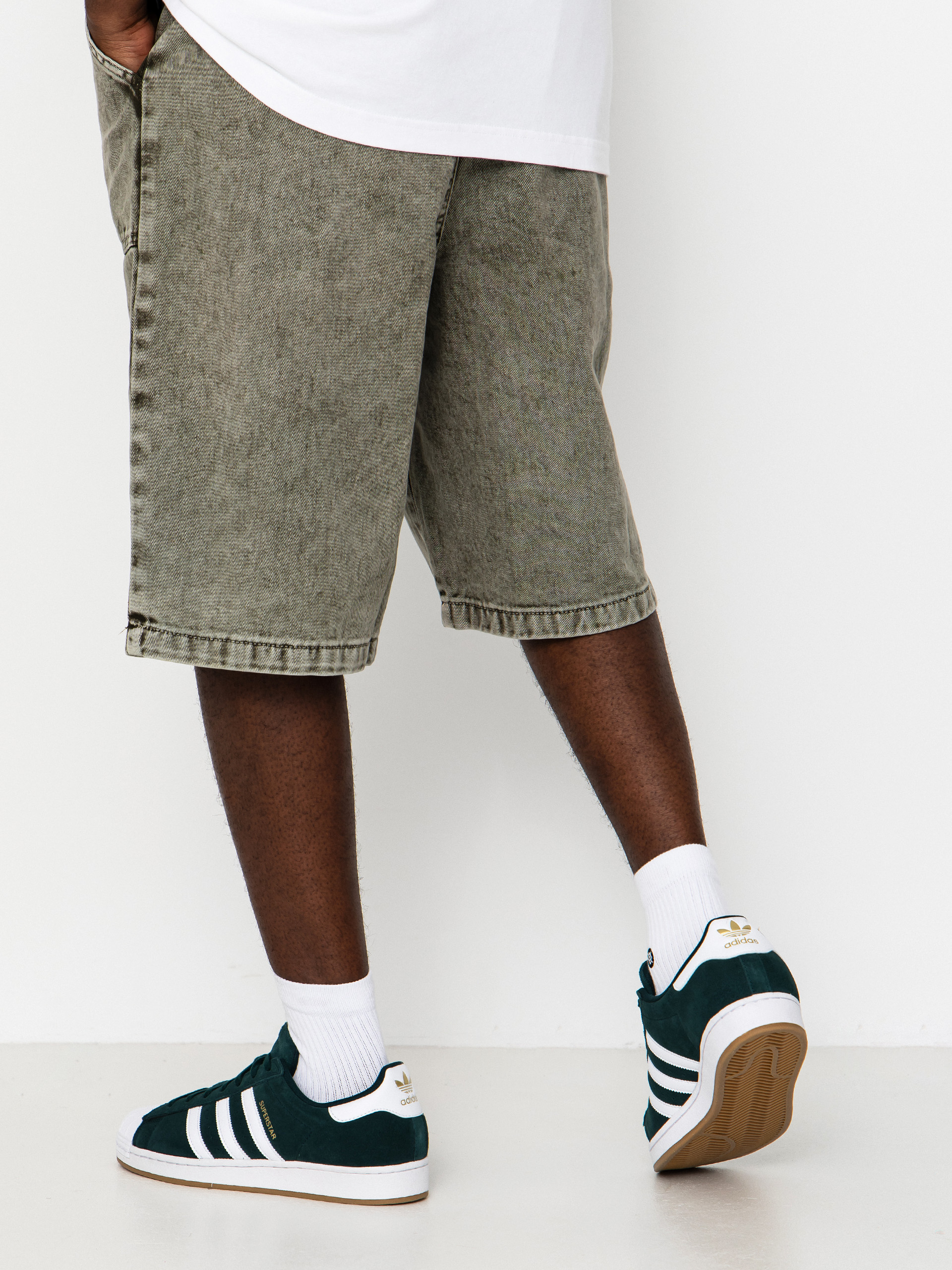 Szorty Poetic Collective Painter (grey denim wash)