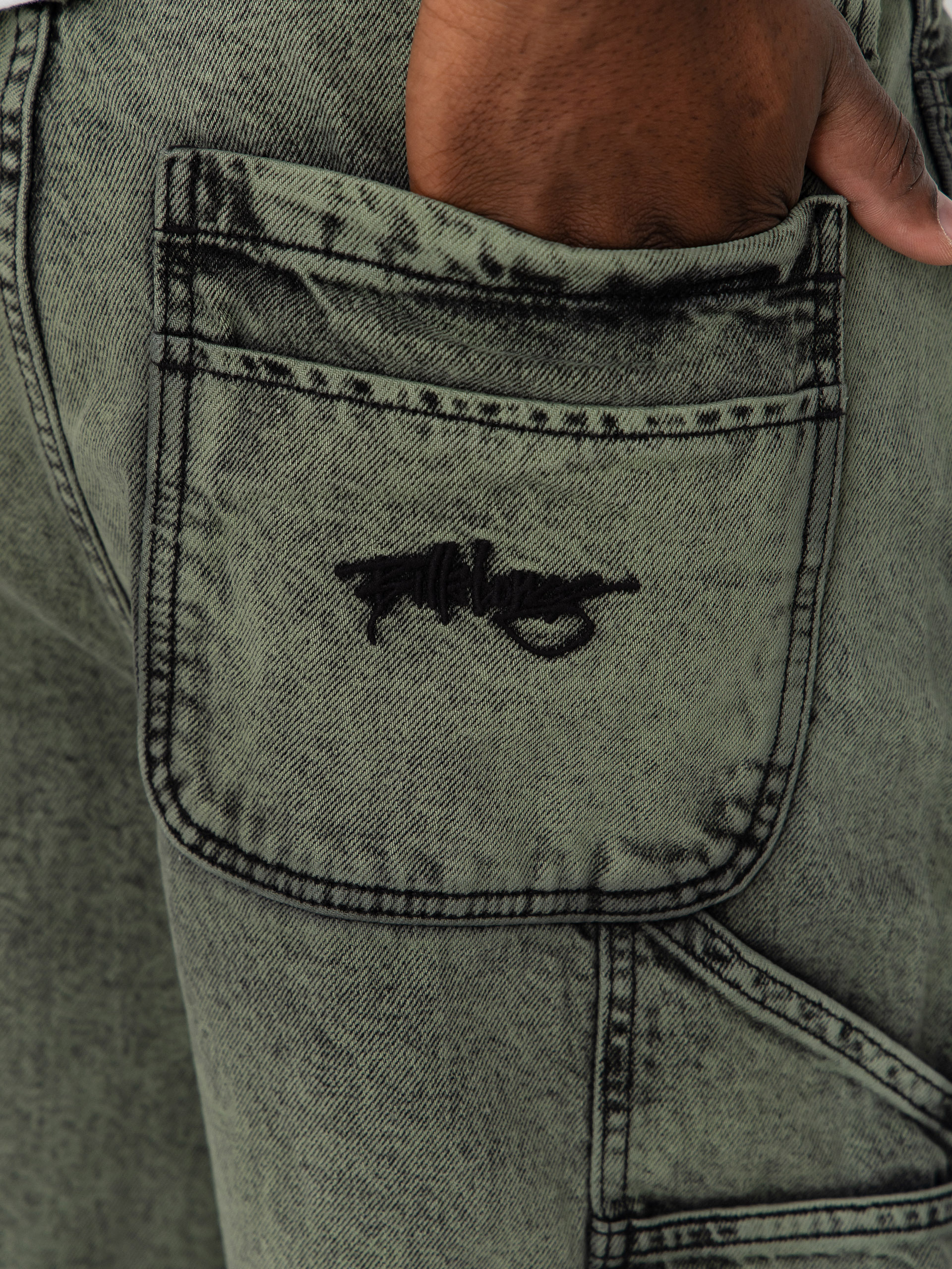 Szorty Billabong Bad Dog Workwear Denim (moss green)