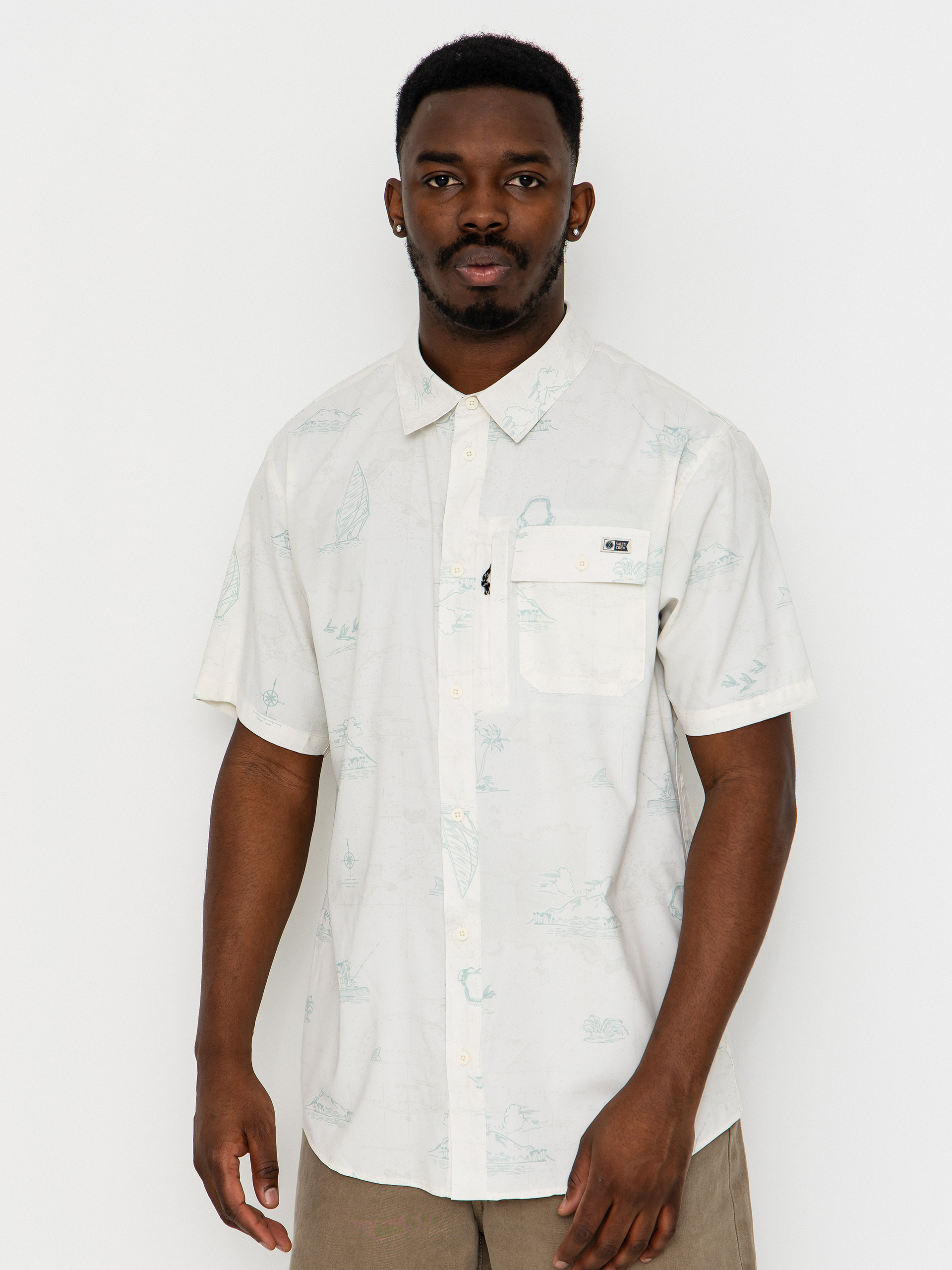 Koszula Salty Crew Flagship Uv Button Up (white)