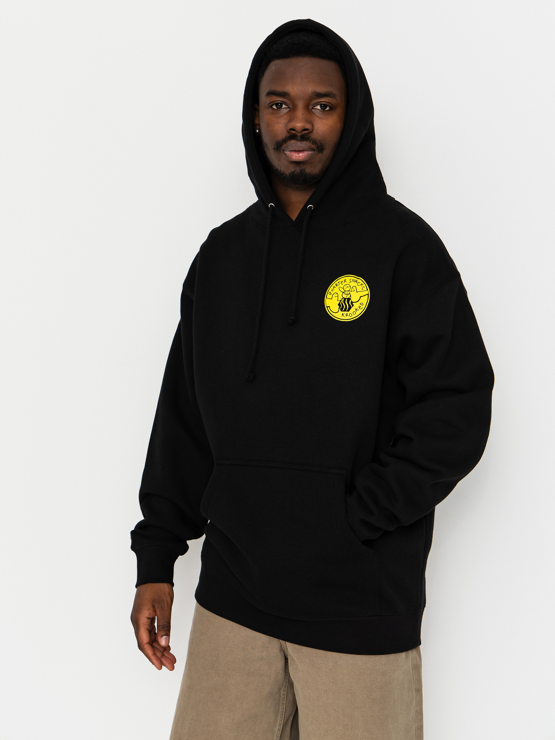 Bluza Krooked X Quarter Snacks Snackman (black)