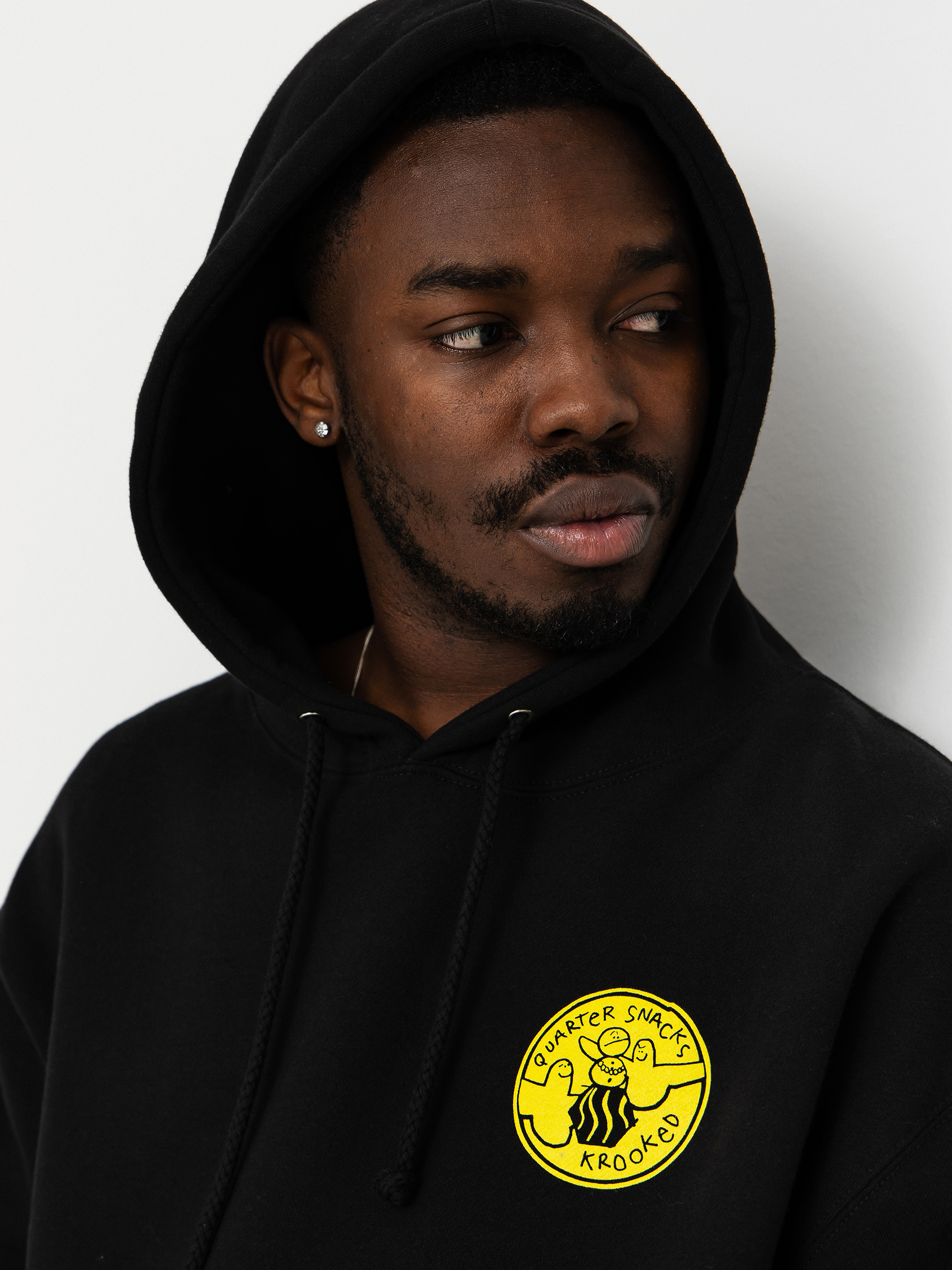 Bluza Krooked X Quarter Snacks Snackman (black)