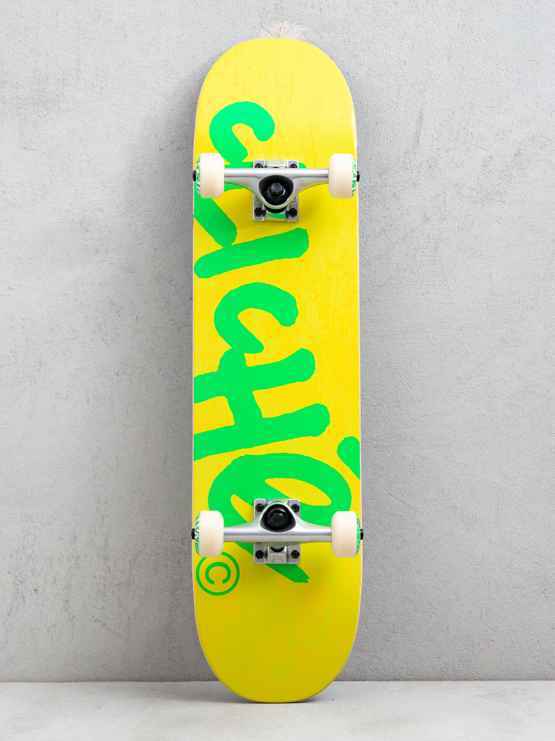 Deskorolka Cliche Handwritten (yellow/green)