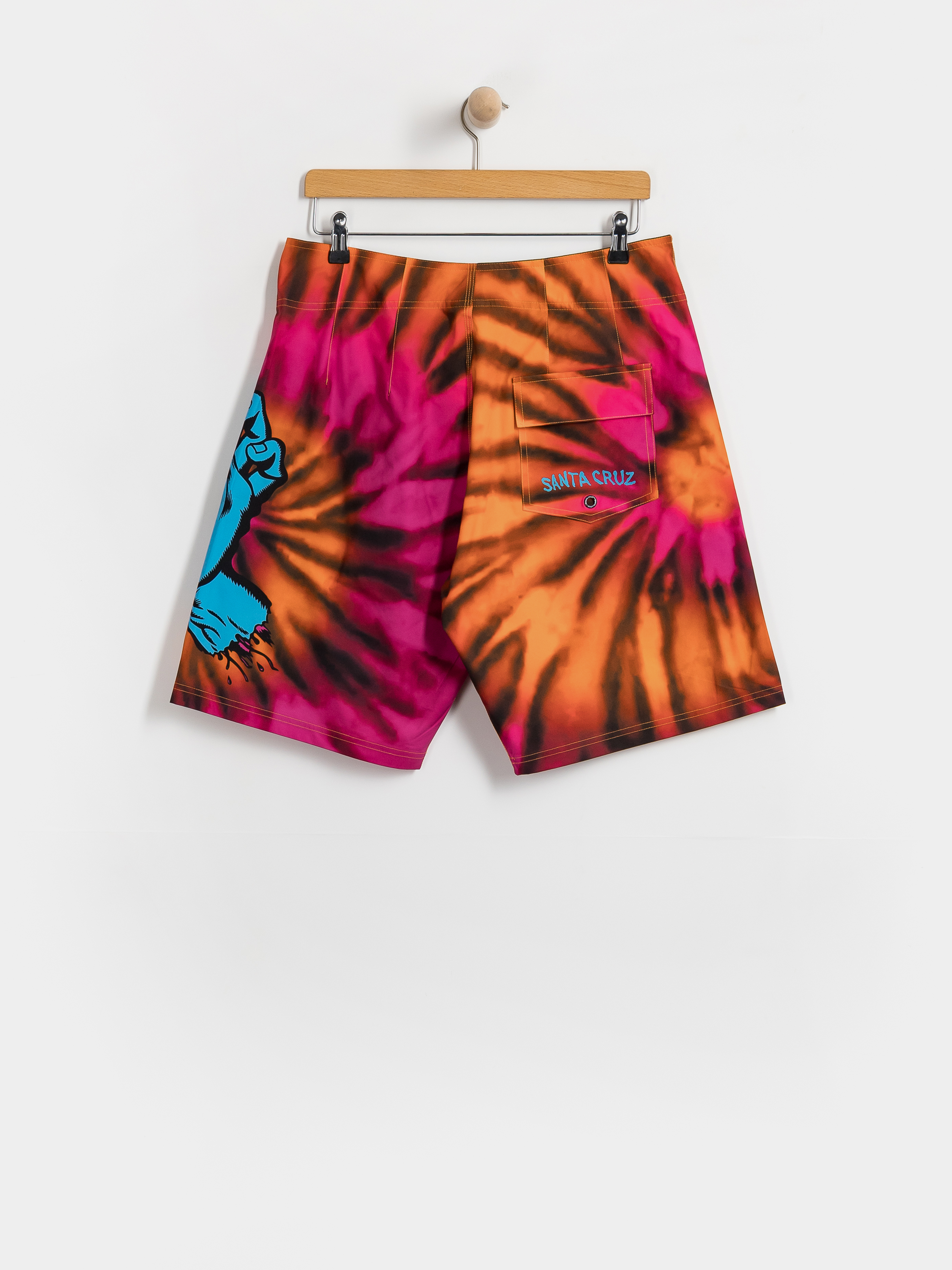 Szorty Santa Cruz Screaming Hand Boardshort (pink/orange tie dye)