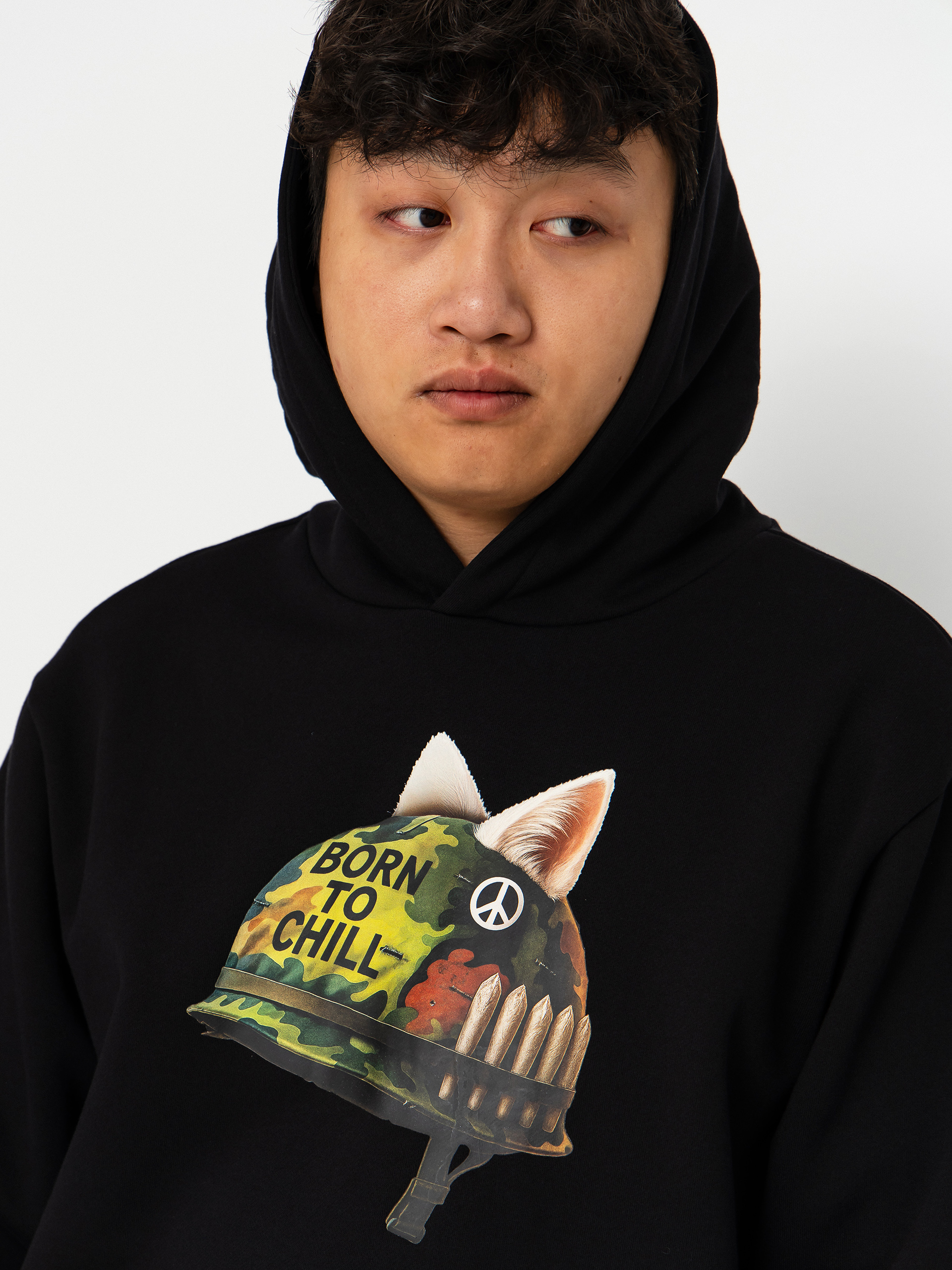Bluza z kapturem RipNDip Born To Chill HD (black wash)