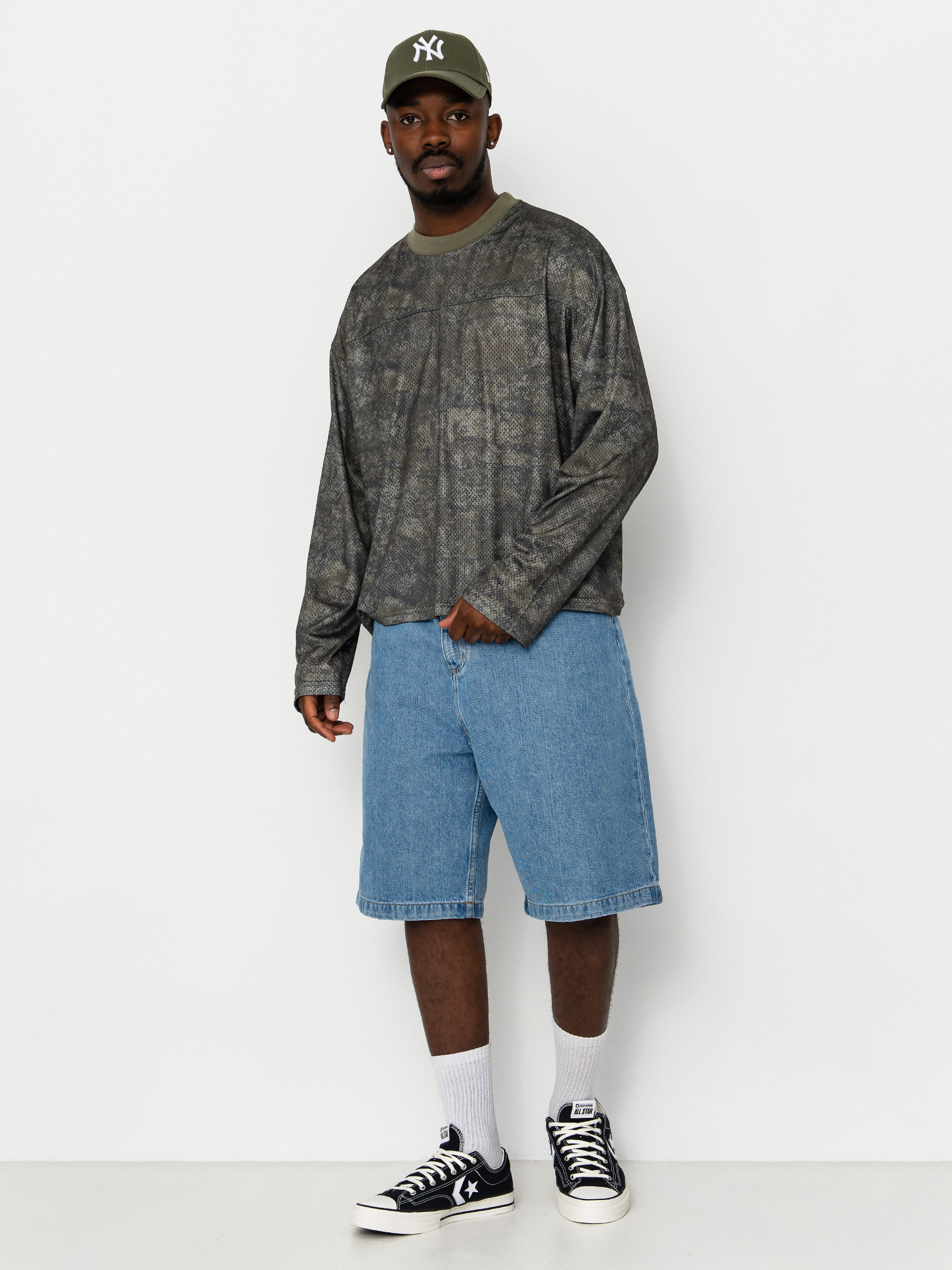 Longsleeve Wasted Paris Swarm Mesh (olive khaki camo)
