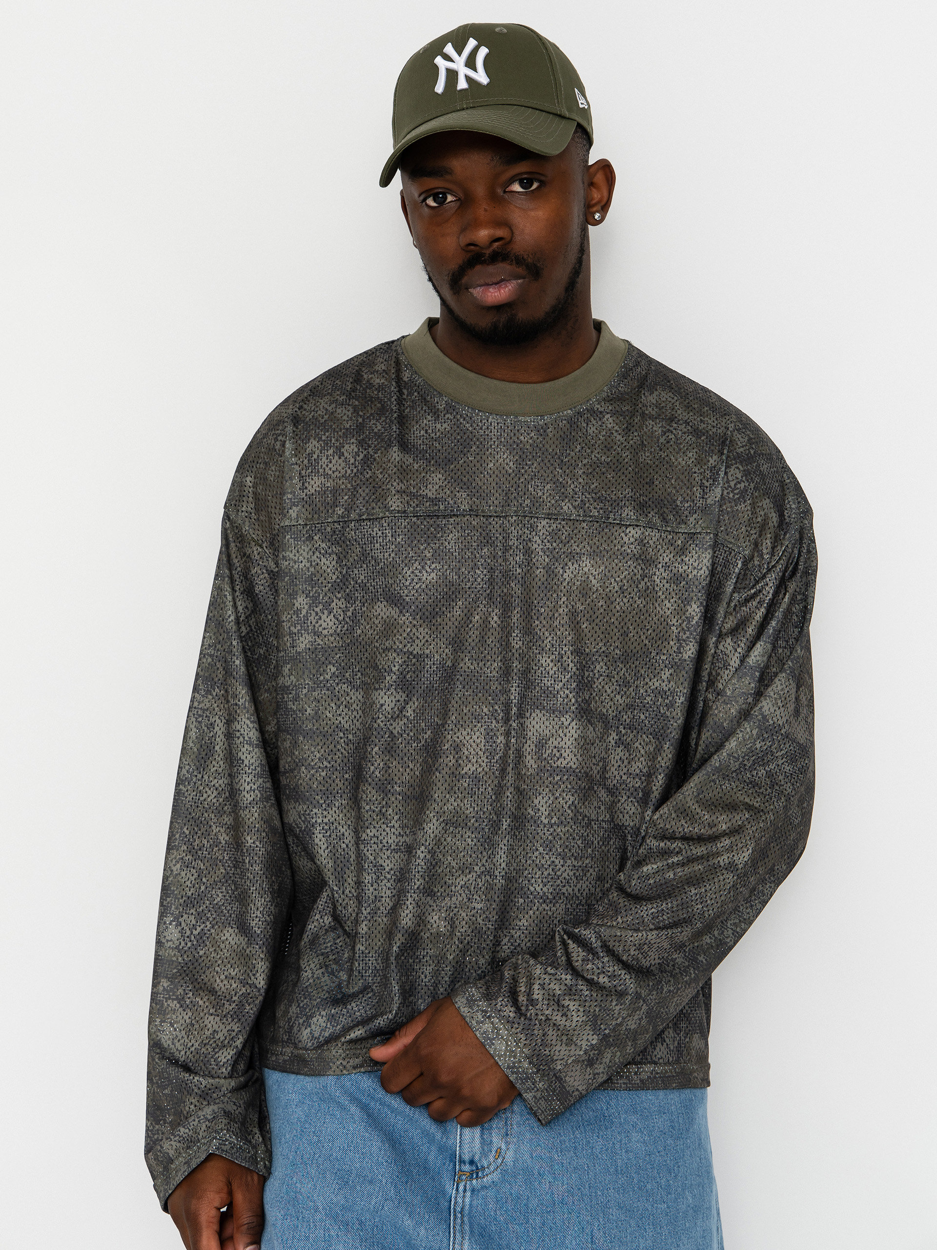 Longsleeve Wasted Paris Swarm Mesh (olive khaki camo)