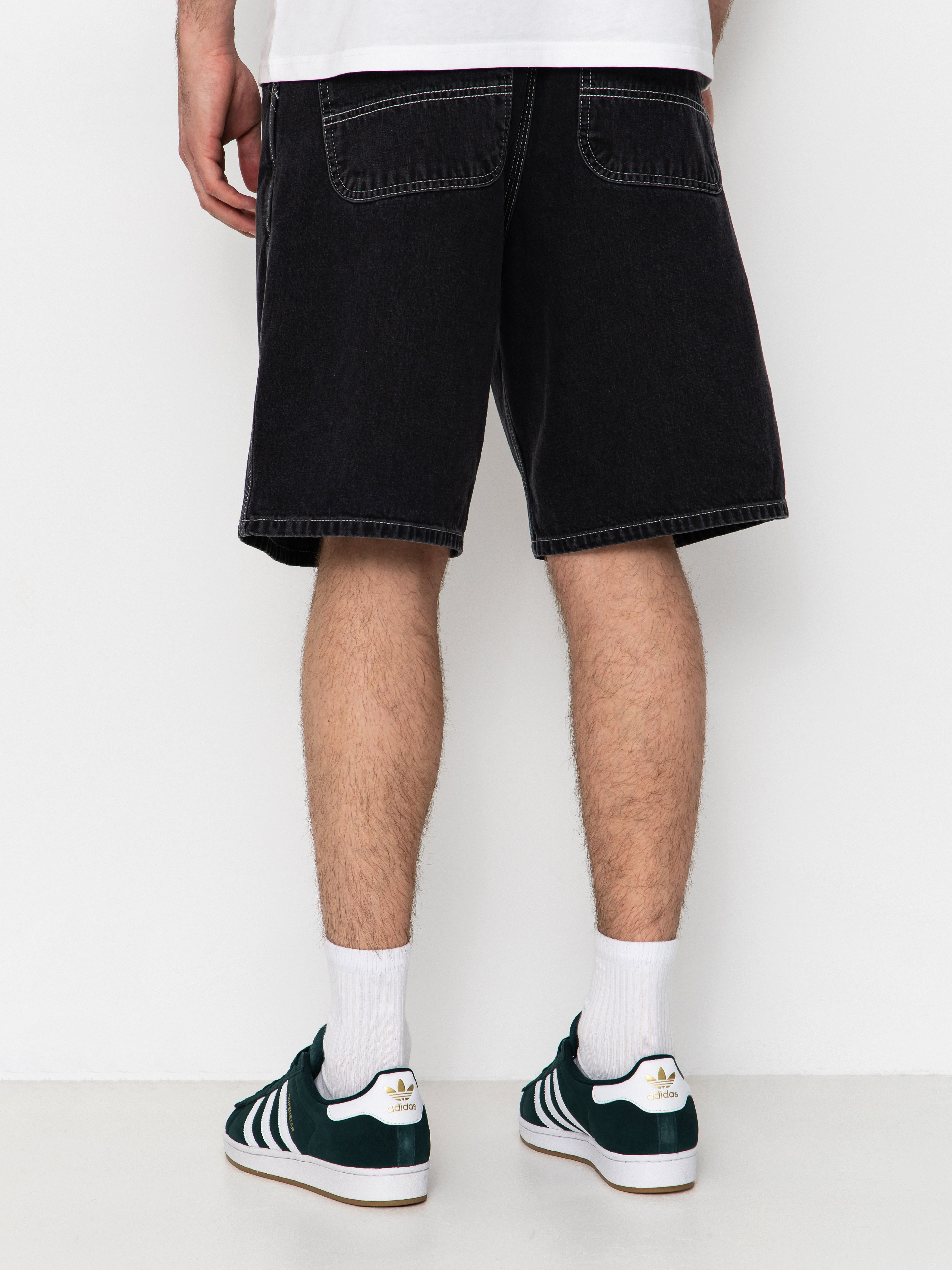 Szorty Carhartt WIP Simple (black heavy stone wash)