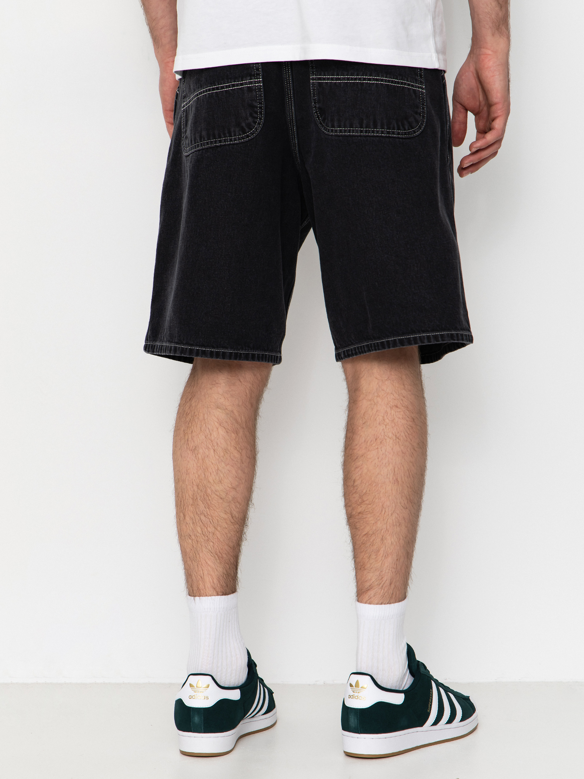 Szorty Carhartt WIP Simple (black heavy stone wash)