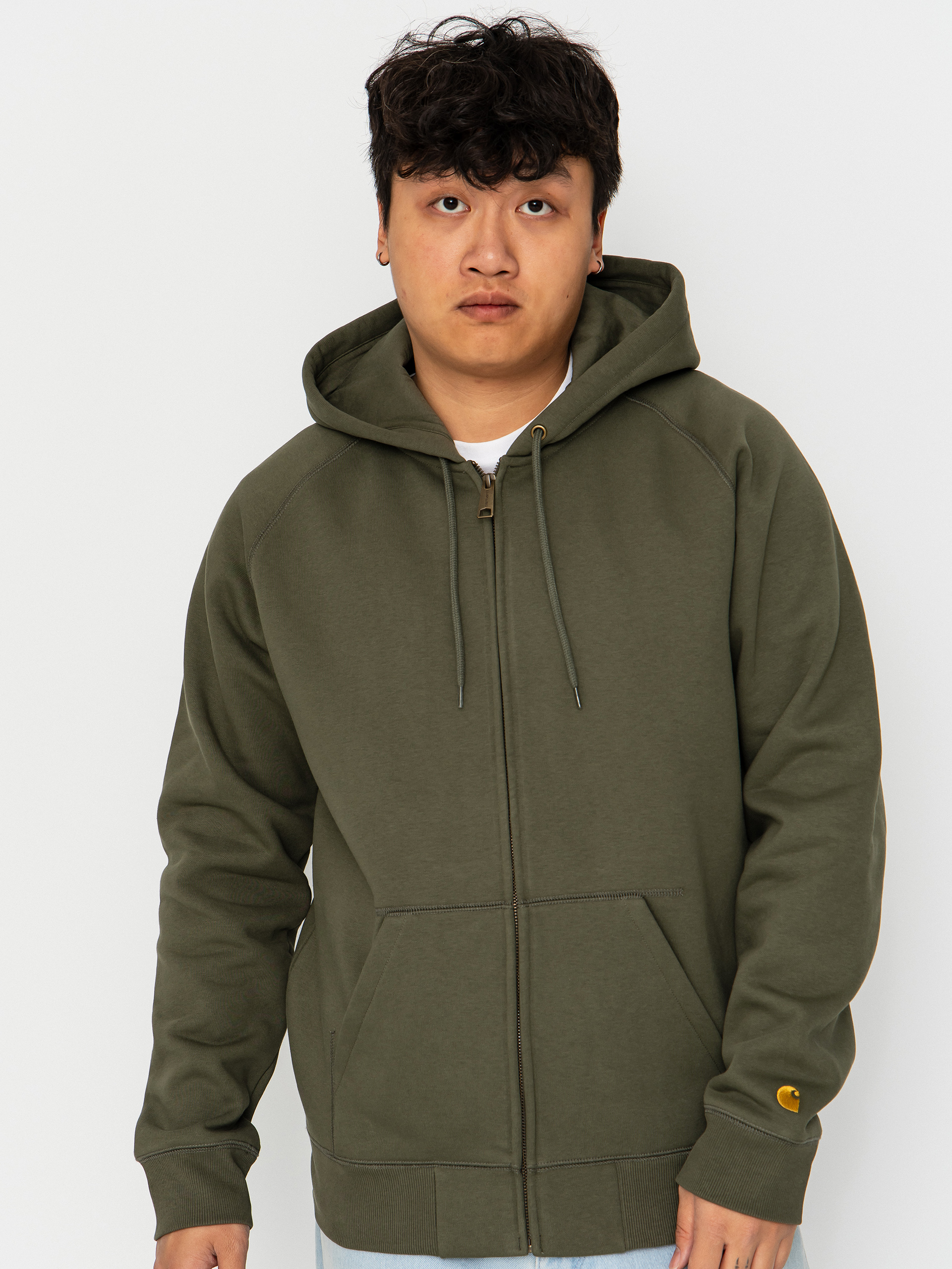 Bluza z kapturem Carhartt WIP Chase ZHD (leaf/gold)