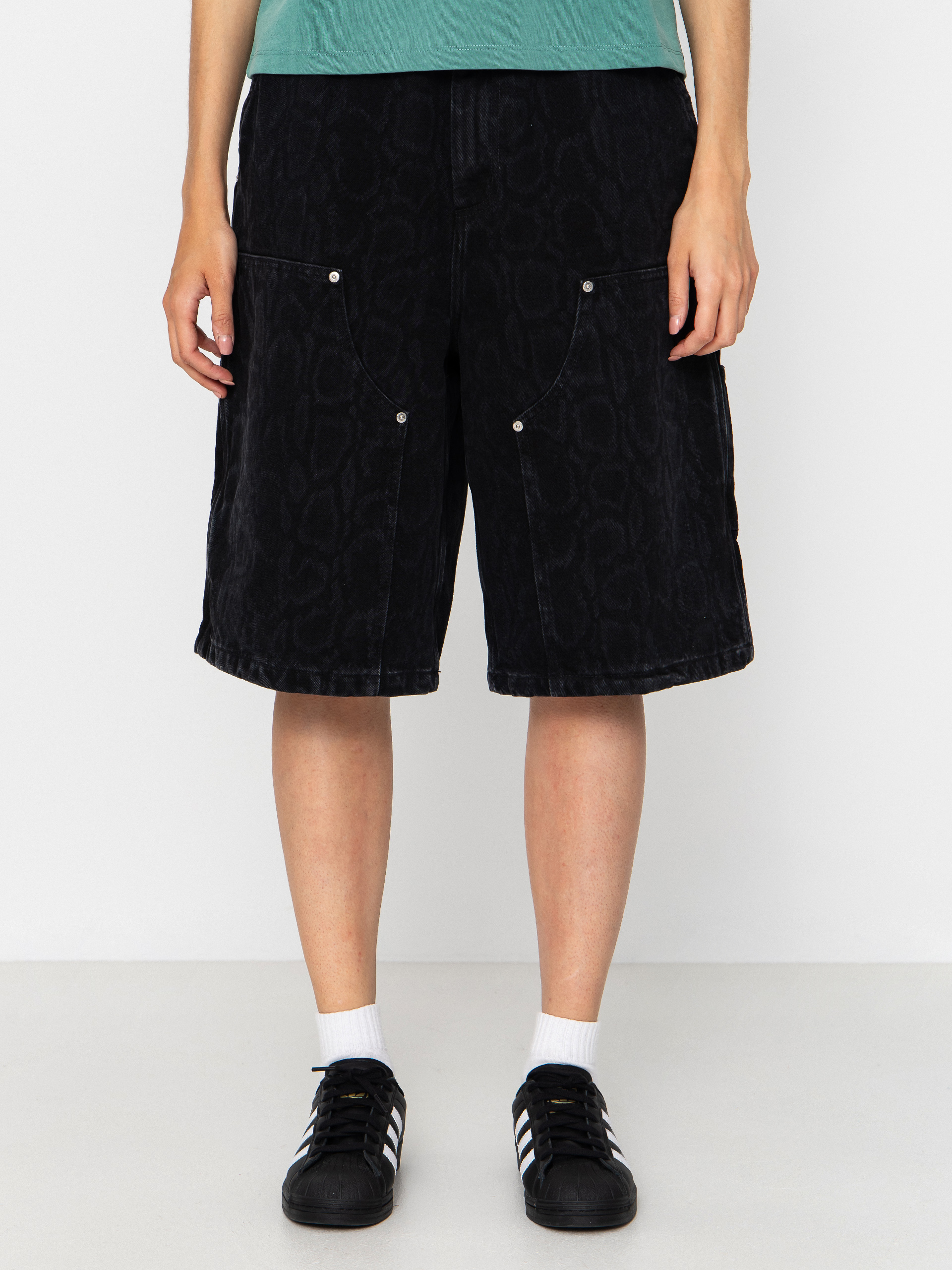 Szorty Carhartt WIP Snake Nixon Double Knee Wmn (snake camo/black)