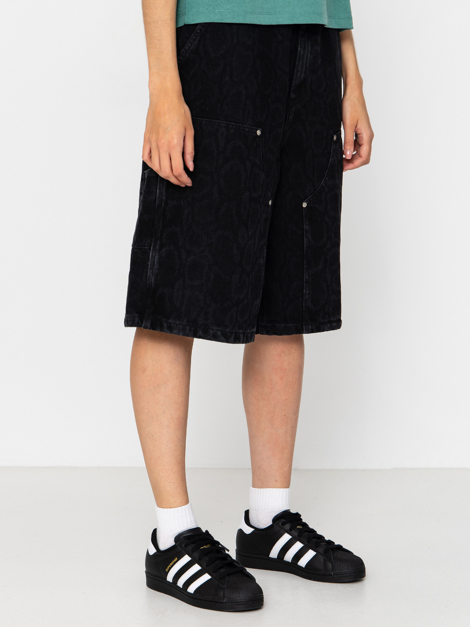 Szorty Carhartt WIP Snake Nixon Double Knee Wmn (snake camo/black)