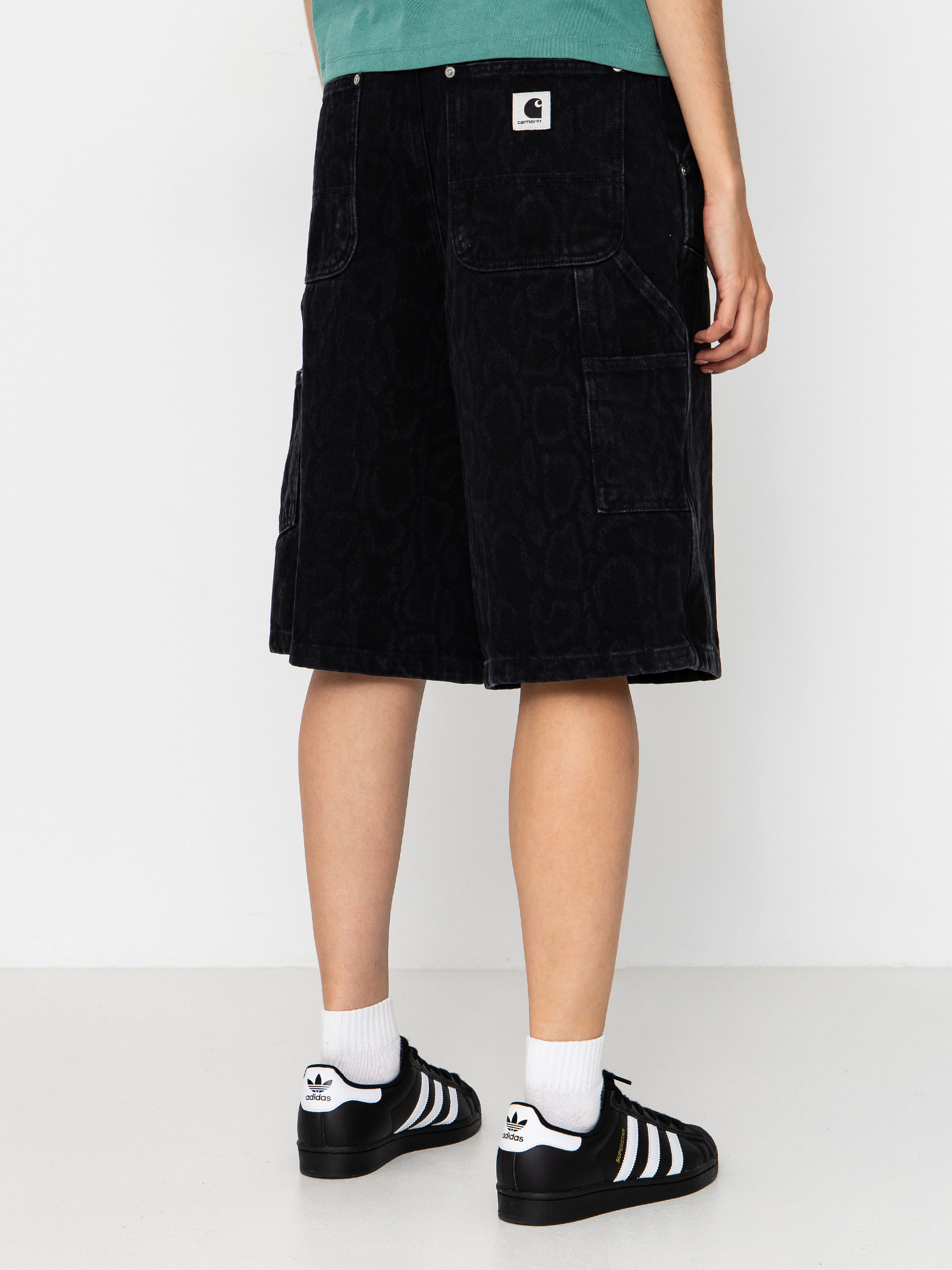 Szorty Carhartt WIP Snake Nixon Double Knee Wmn (snake camo/black)