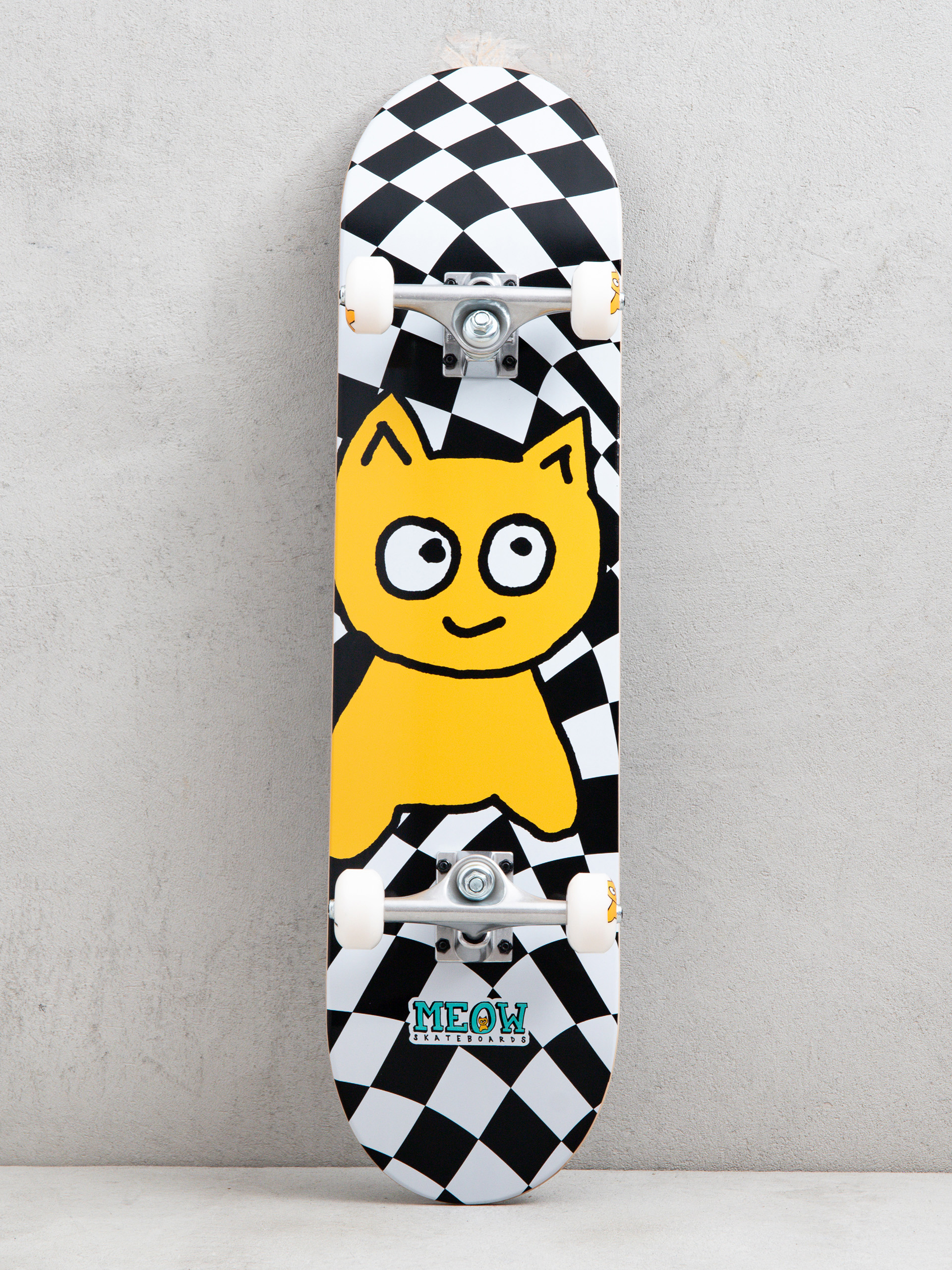 Deskorolka Meow Skateboards Big Cat Checker Twist (black/white)