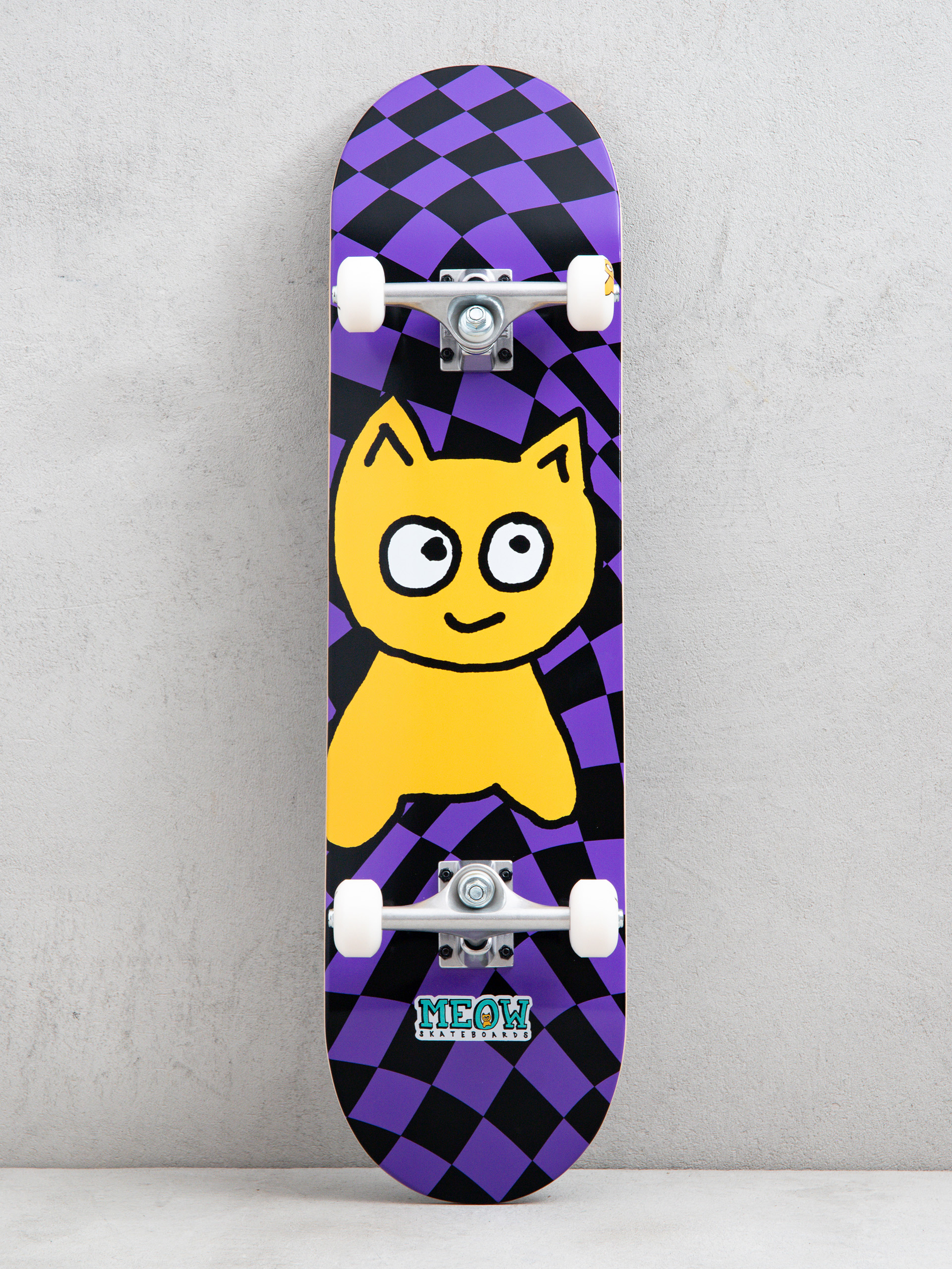 Deskorolka Meow Skateboards Big Cat Checker Twist (purple)