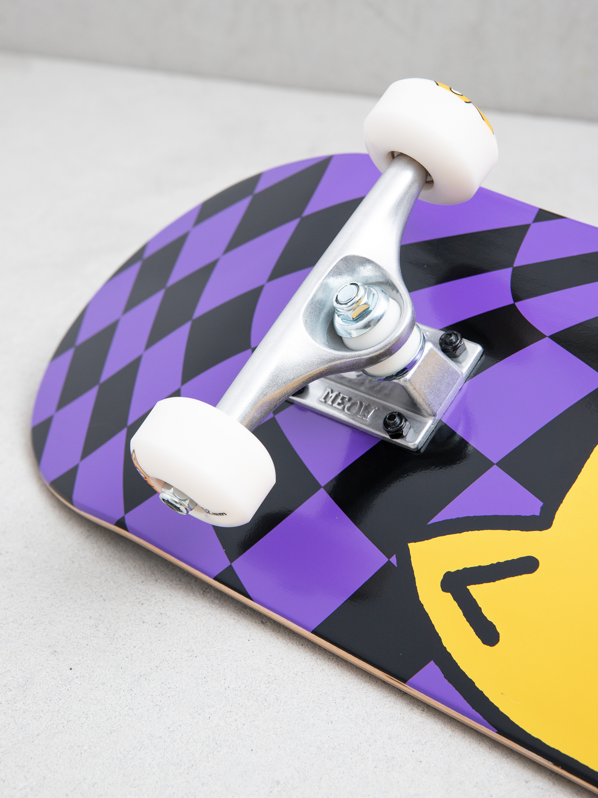 Deskorolka Meow Skateboards Big Cat Checker Twist (purple)