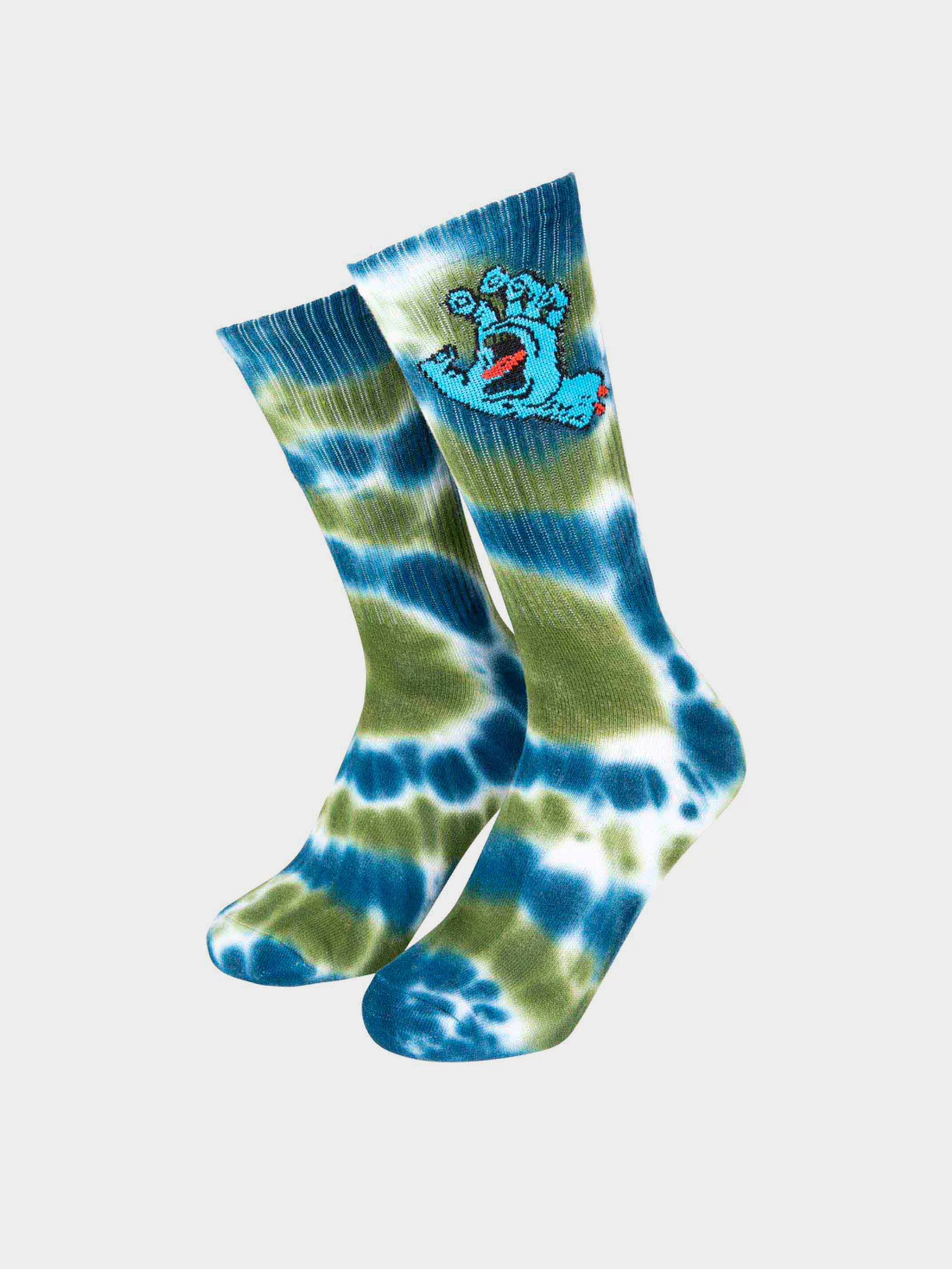 Skarpetki Santa Cruz Screaming Hand Tie Dye (teal tie dye)