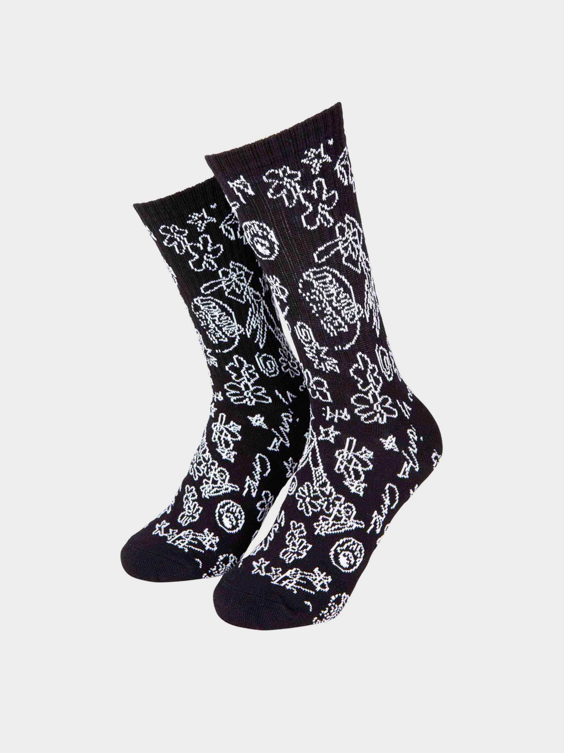 Skarpetki Santa Cruz Artificial Scribble (black)