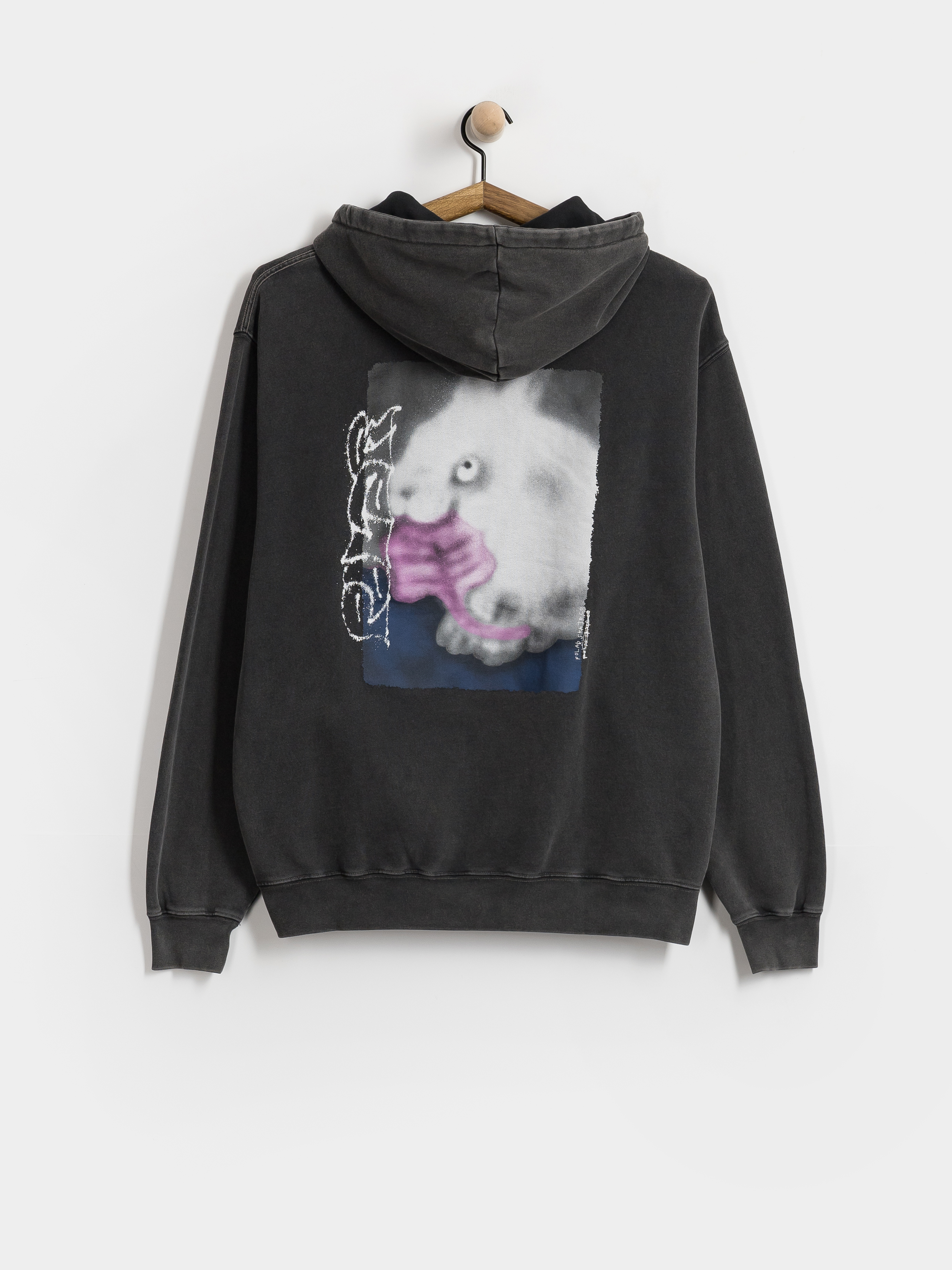 Bluza z kapturem Polar Skate Dave Rabbit HD (silver black)