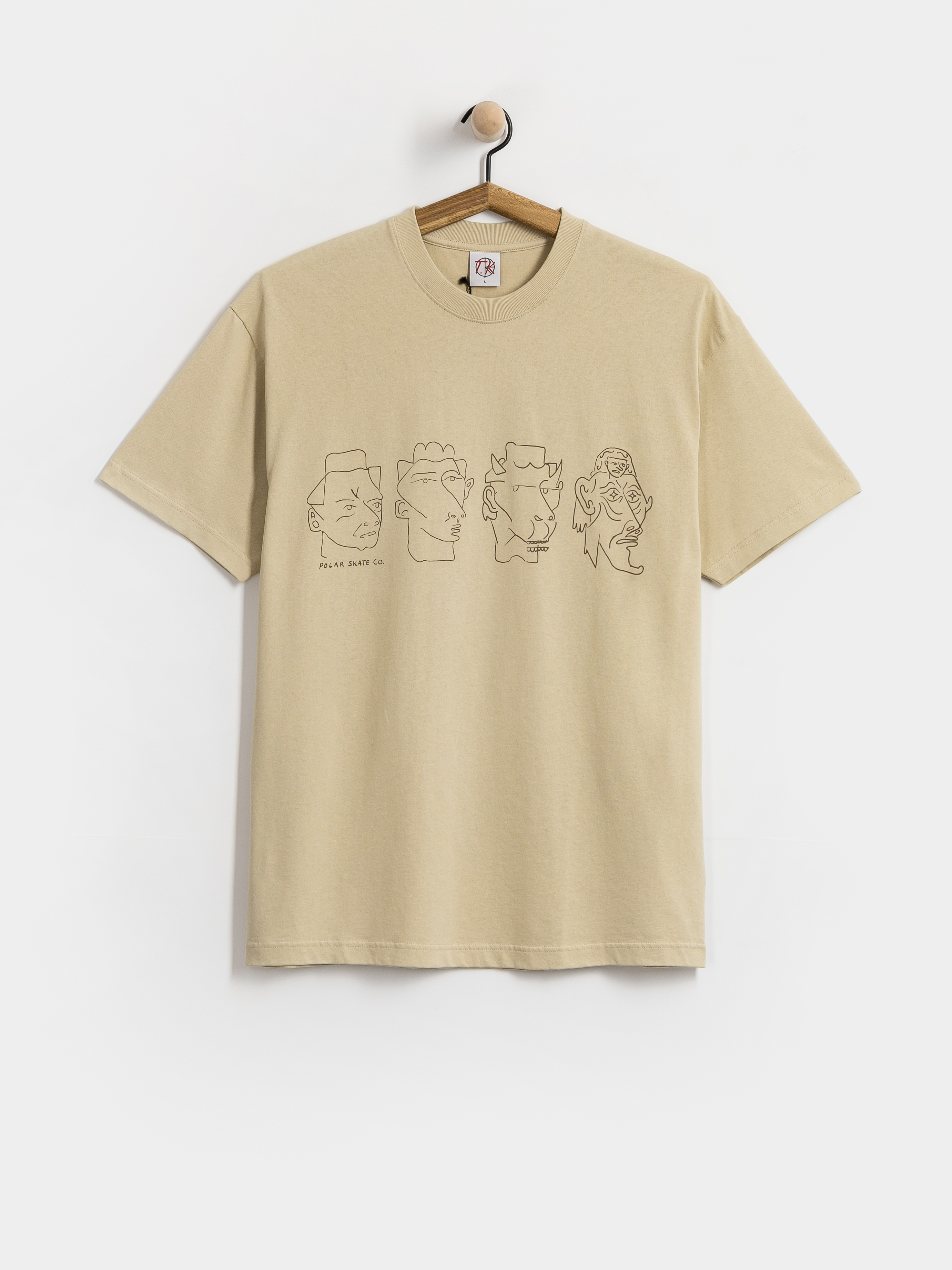 T-shirt Polar Skate Contrast 8 Heads (sand/brown)