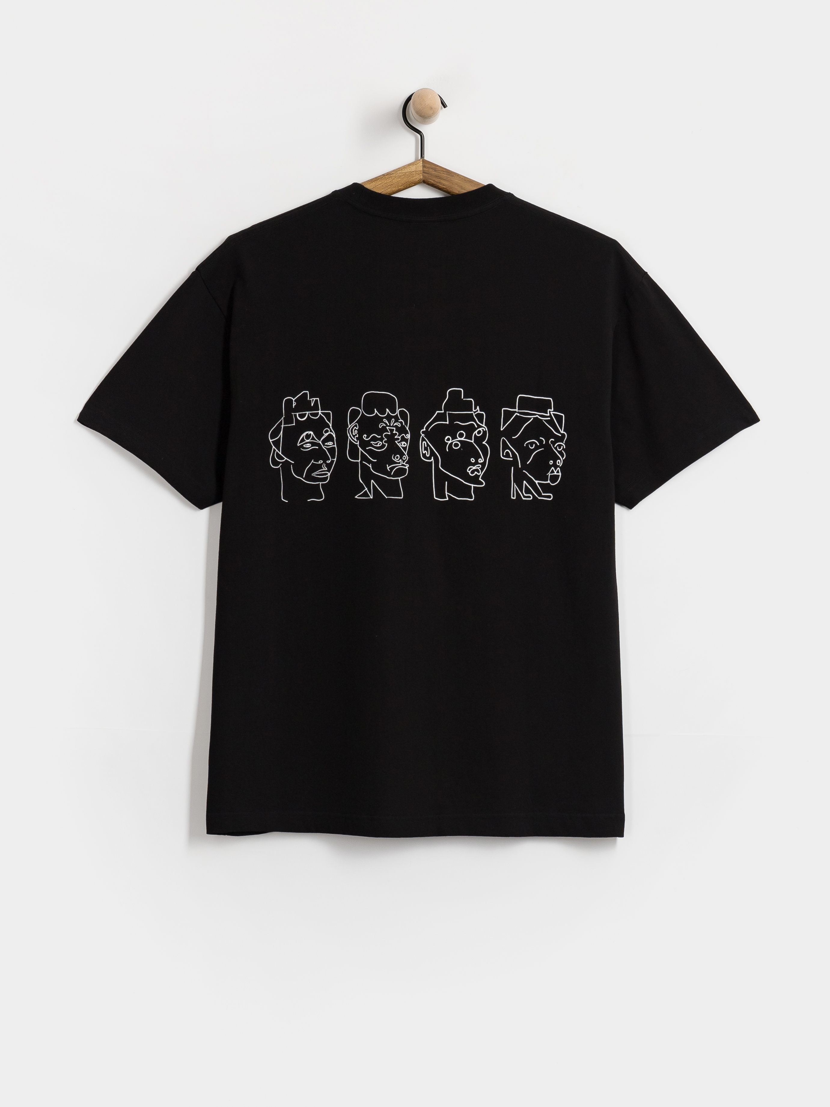 T-shirt Polar Skate Contrast 8 Heads (black/white)