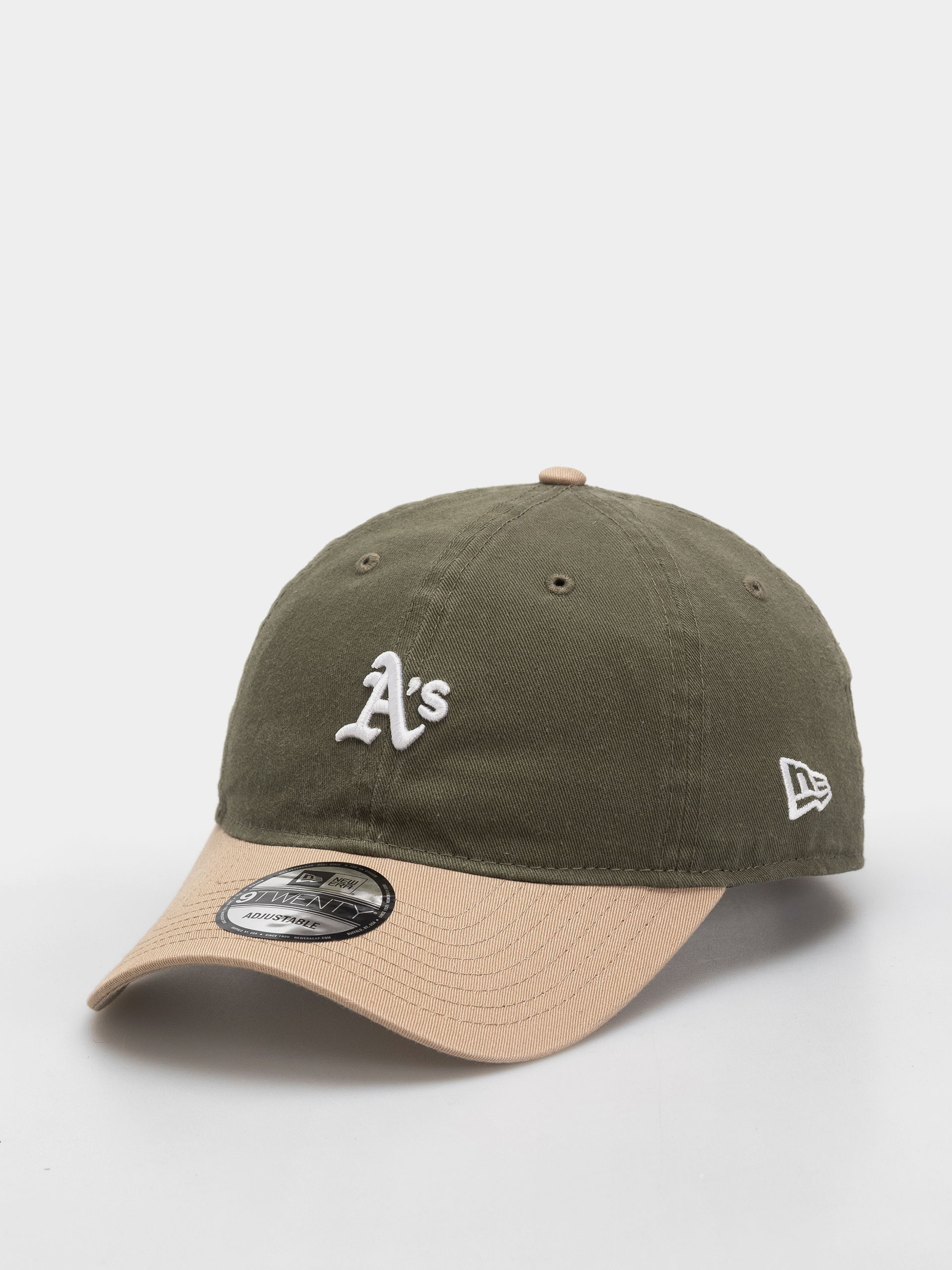 Czapka z daszkiem New Era Mini Washed Contrast 9Twenty Athletics (olive/camel)
