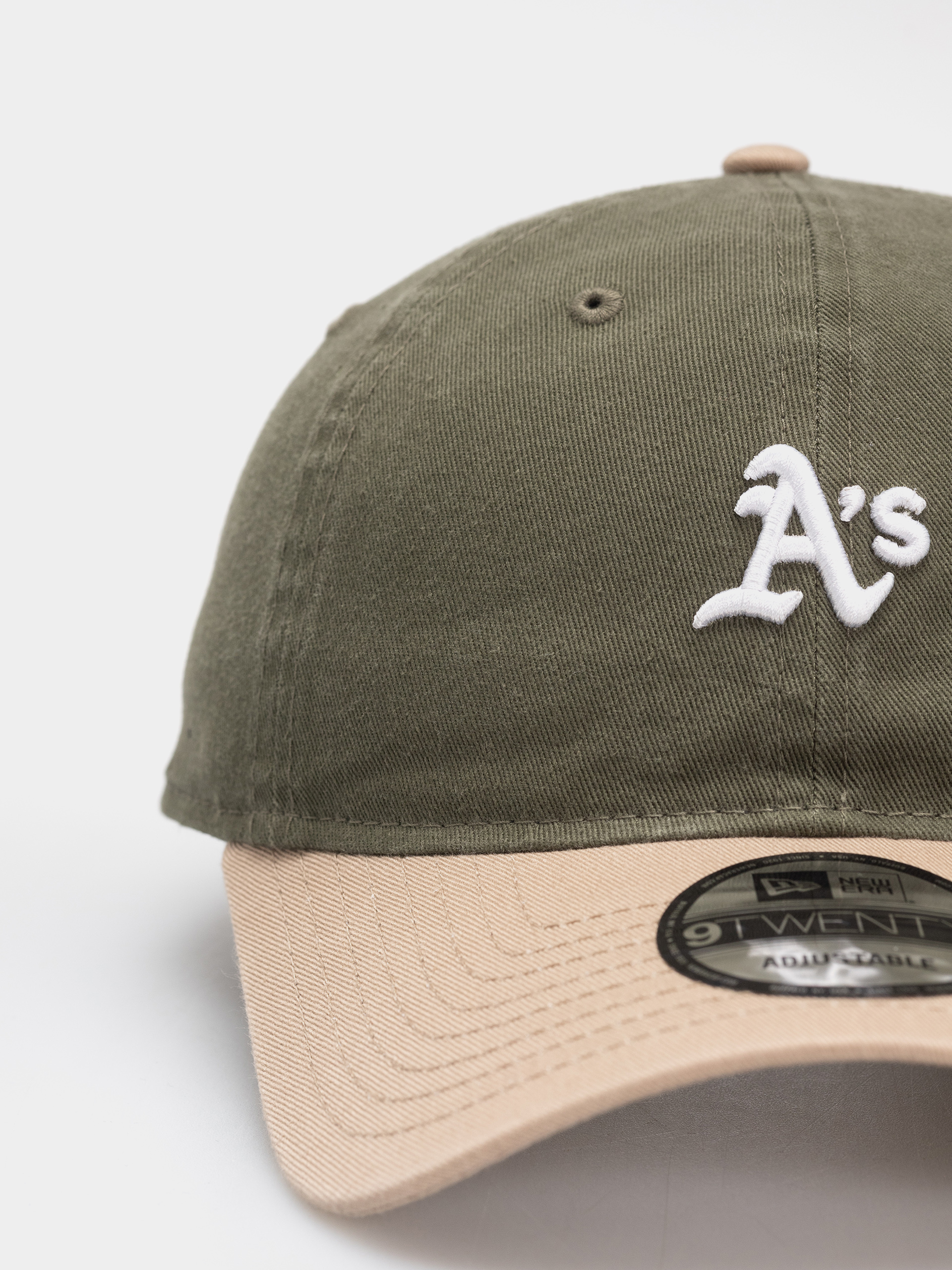Czapka z daszkiem New Era Mini Washed Contrast 9Twenty Athletics (olive/camel)