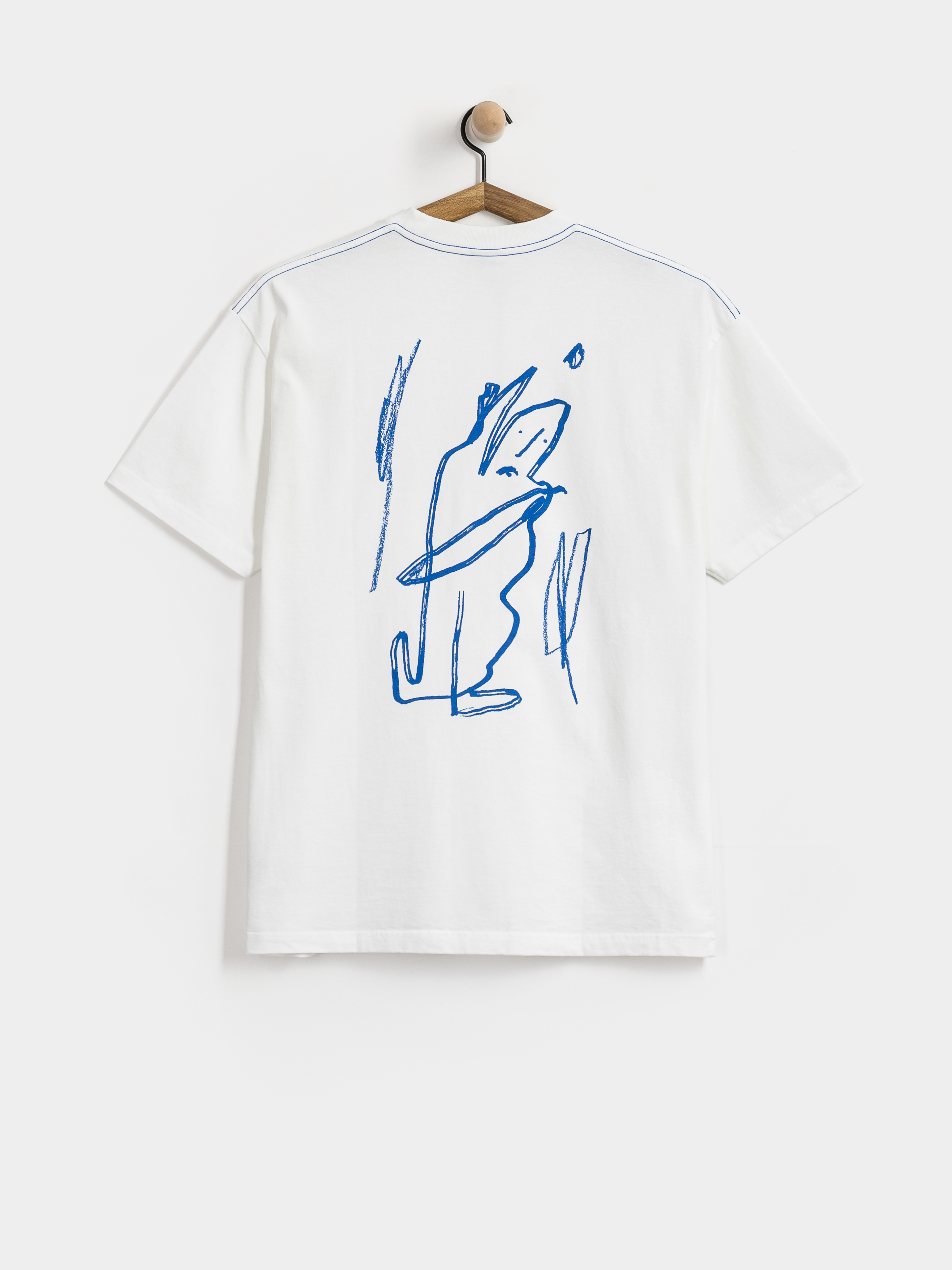 T-shirt Polar Skate Contrast Doodle (white/ultramarine)