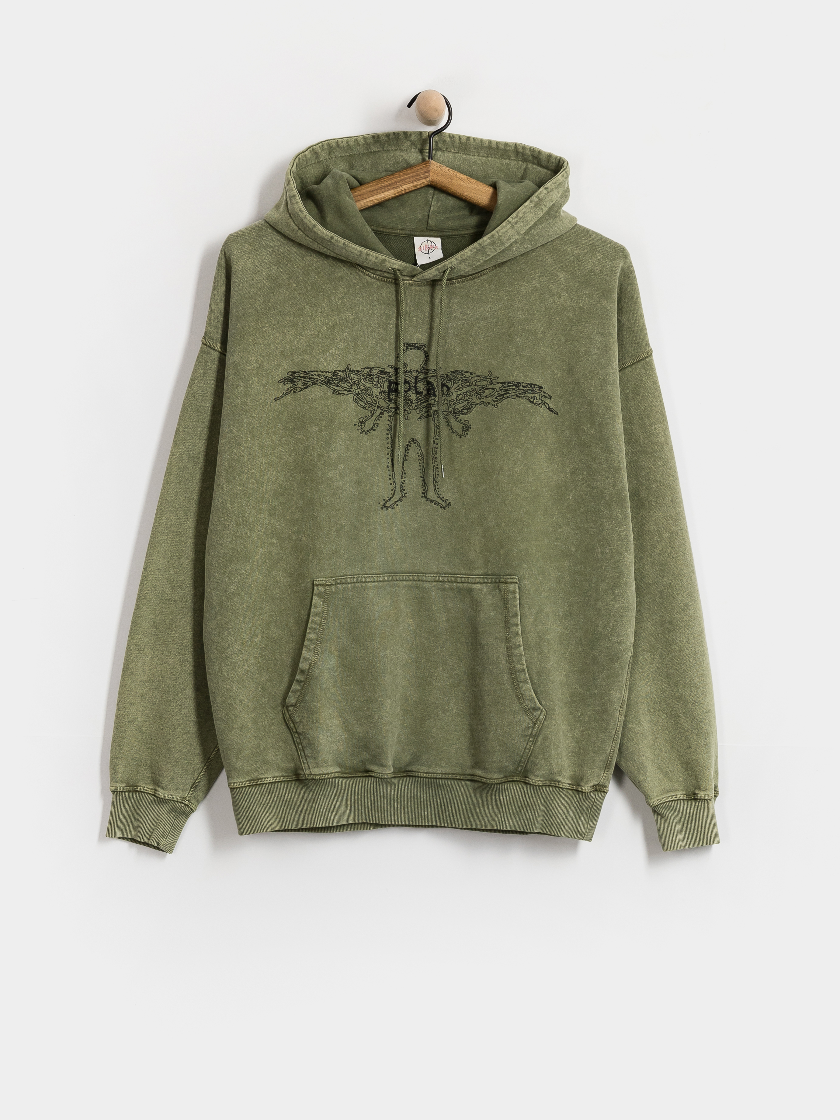 Bluza z kapturem Polar Skate Acid Frank Soul HD (army green)