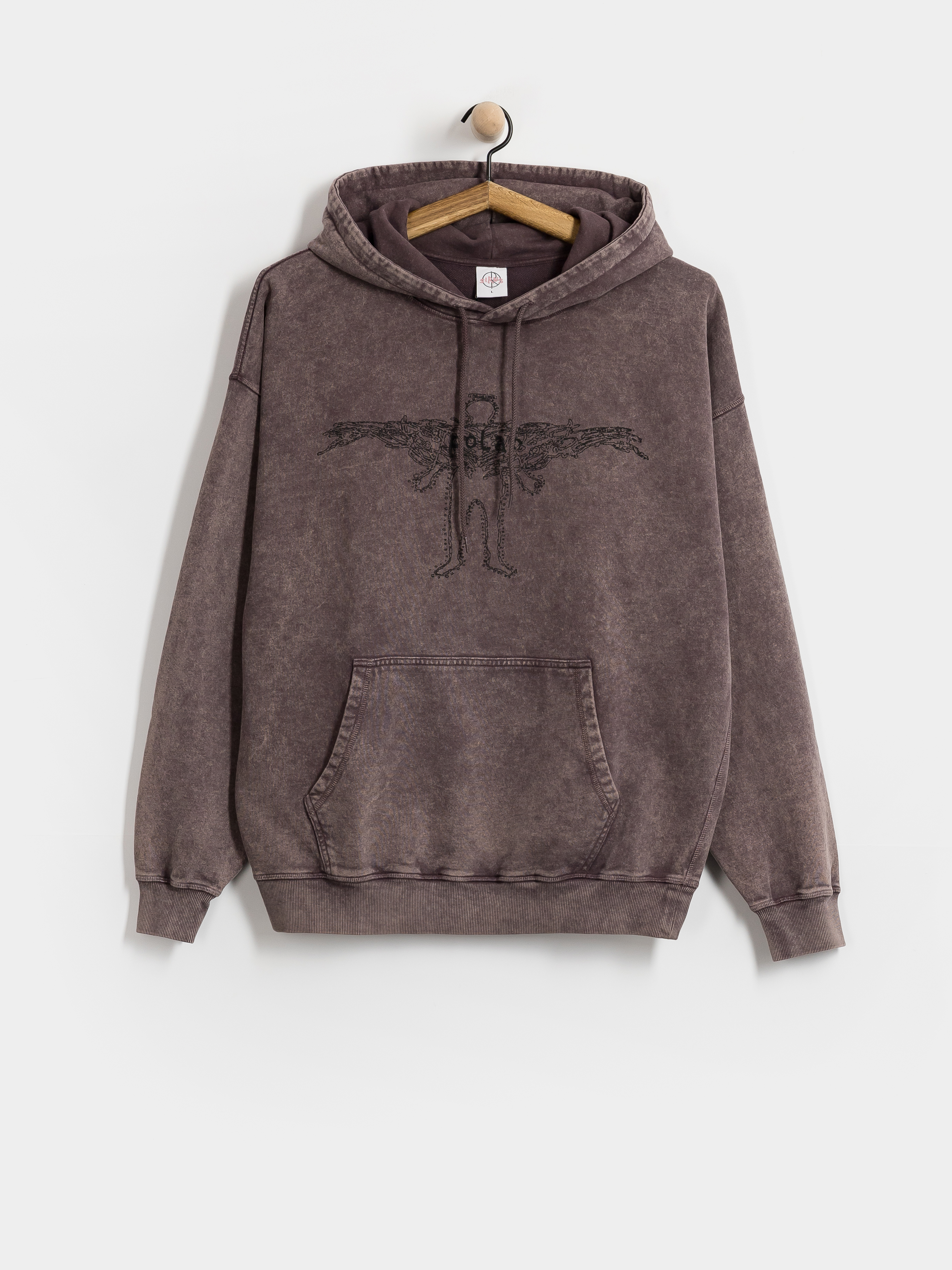 Bluza z kapturem Polar Skate Acid Frank Soul HD (bordeaux)