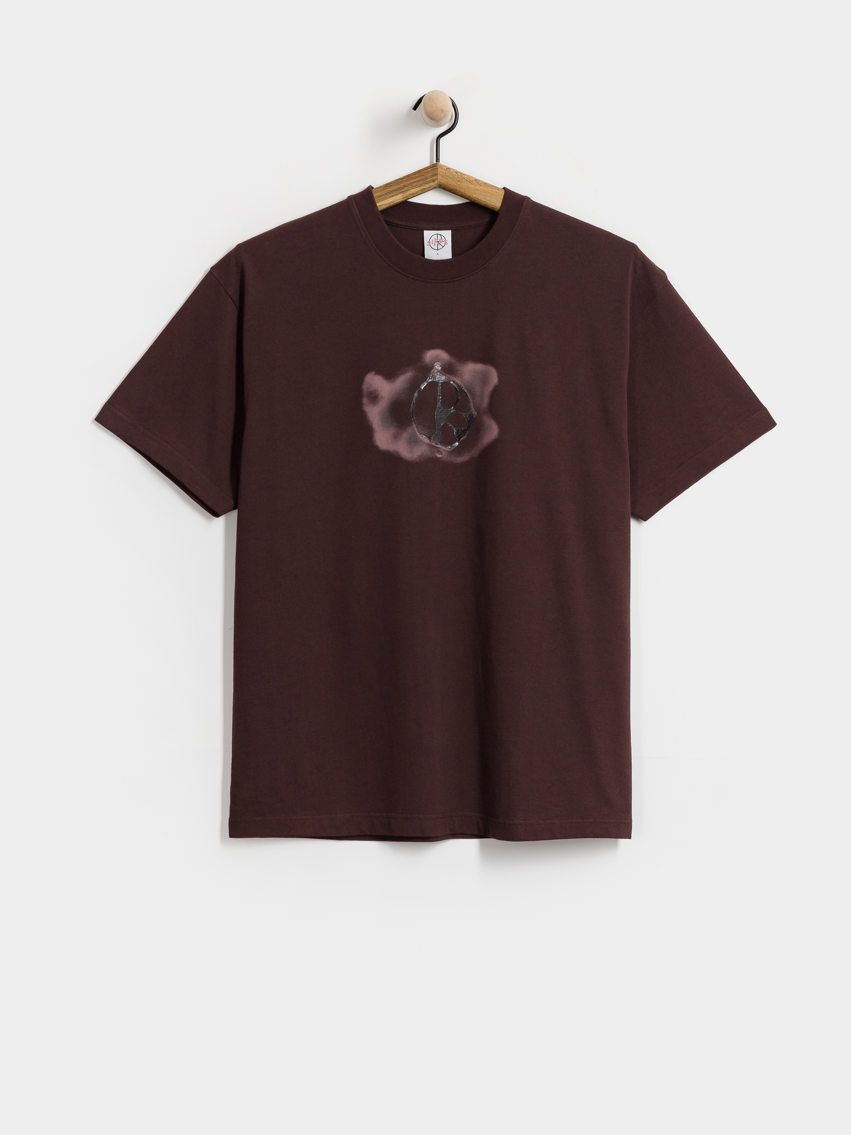 T-shirt Polar Skate Metal Logo (washed bordeaux)
