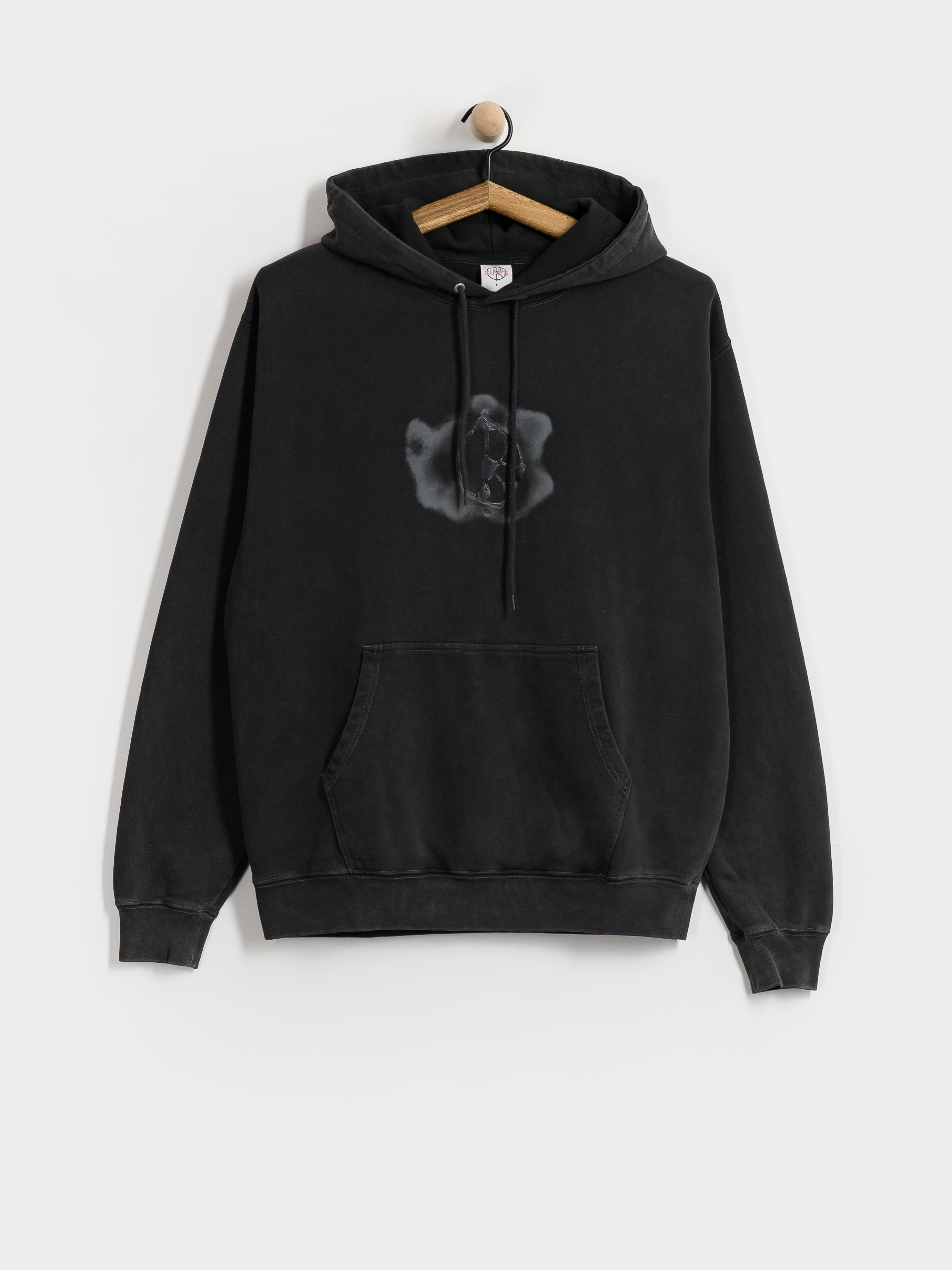 Bluza z kapturem Polar Skate Dave Metal Logo HD (silver black)