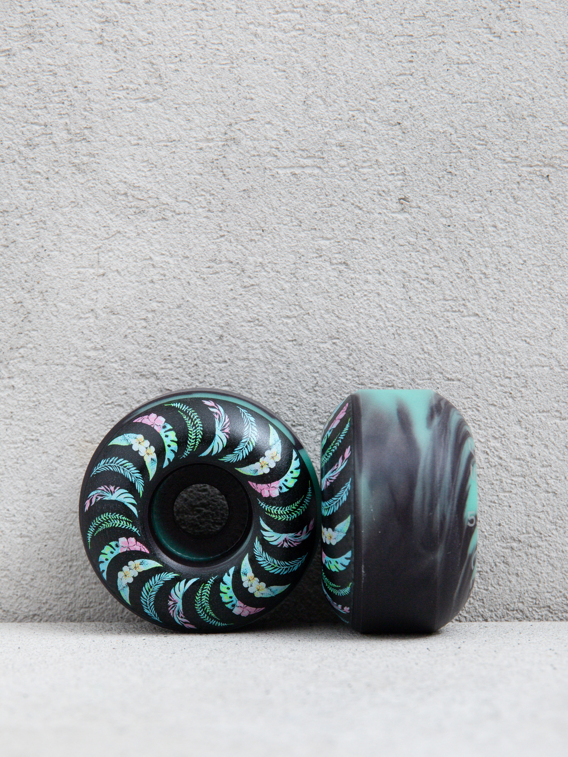 Ku00f3u0142ka Spitfire F4 99D Teamm Floral Classic (teal/black swirl)