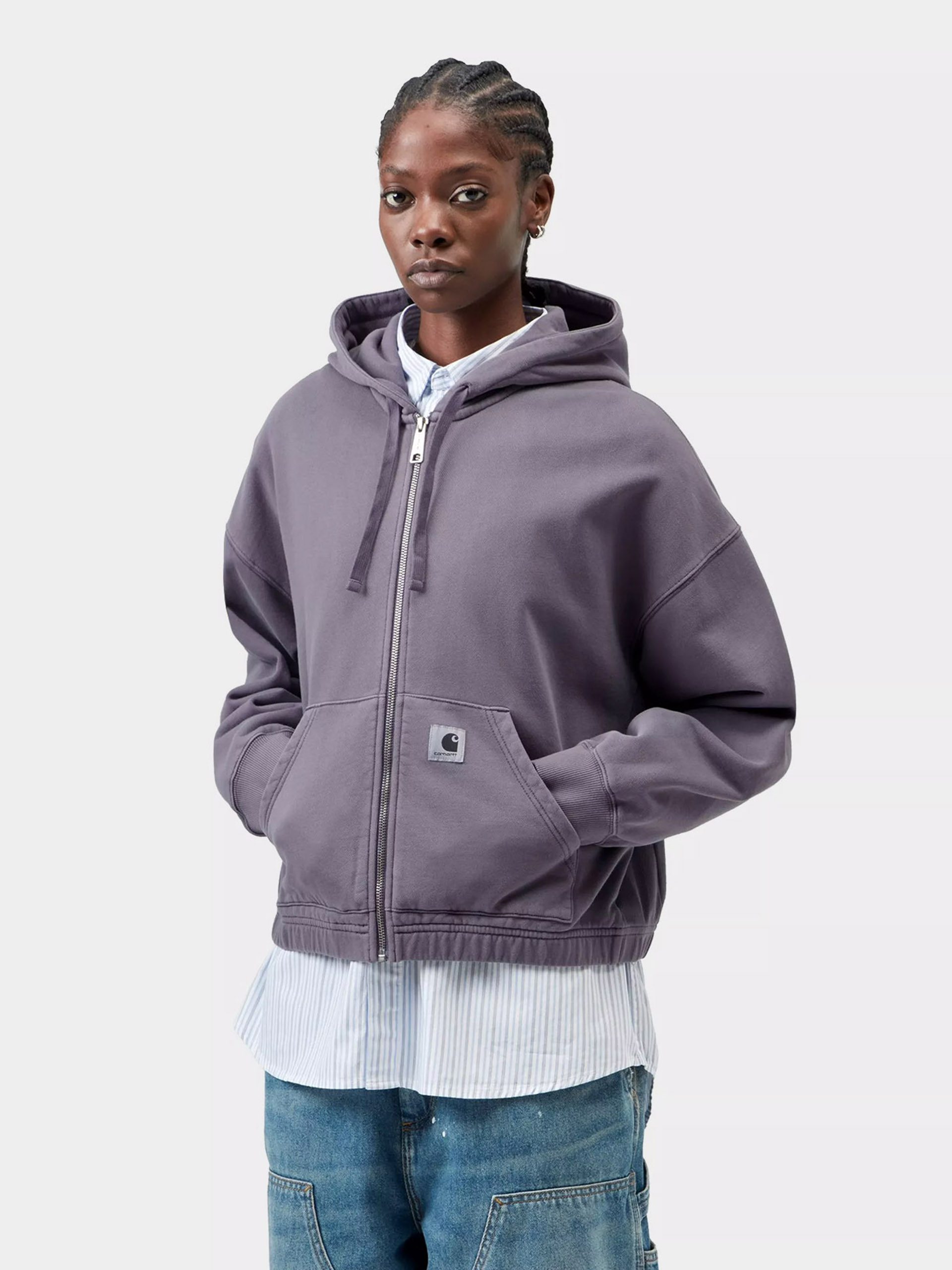 Bluza z kapturem Carhartt WIP Hoggard ZHD Wmn (shady purple)