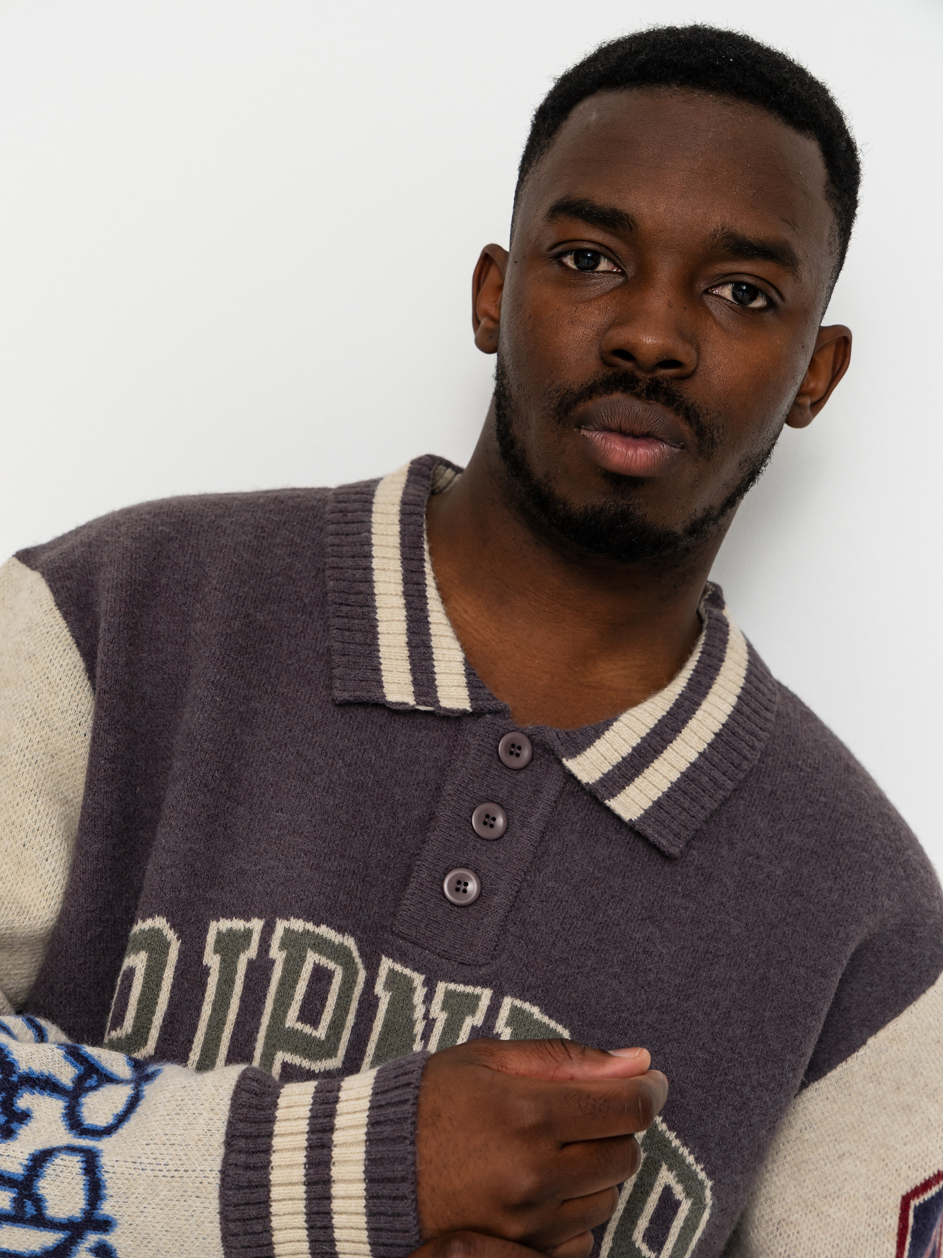 Sweter RipNDip Run It Up Knit (charoal cream)