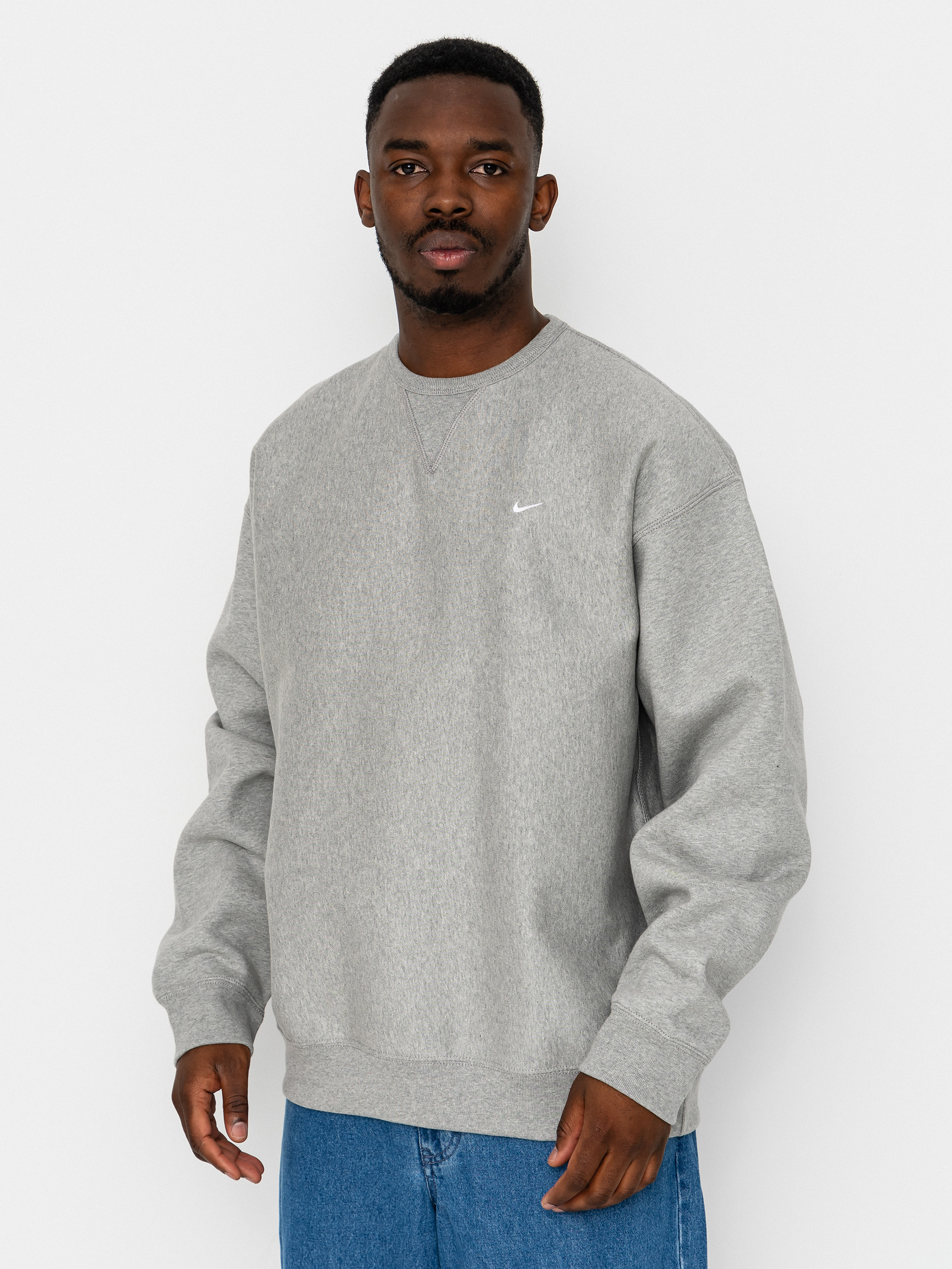 Bluza Nike SB Solo Swoosh (dk grey heather/white)