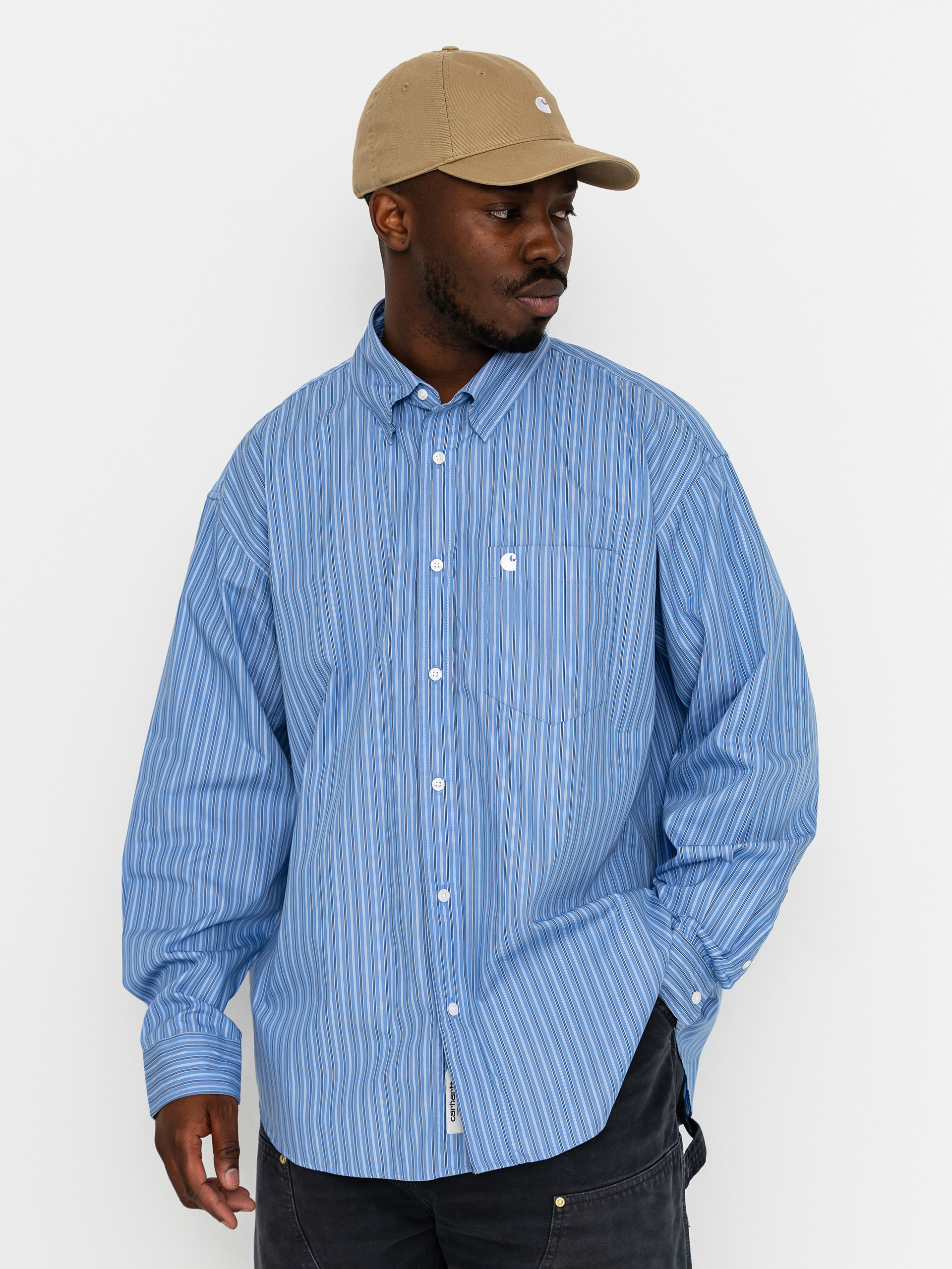 Koszula Carhartt WIP Keene (keene stripe curacao)