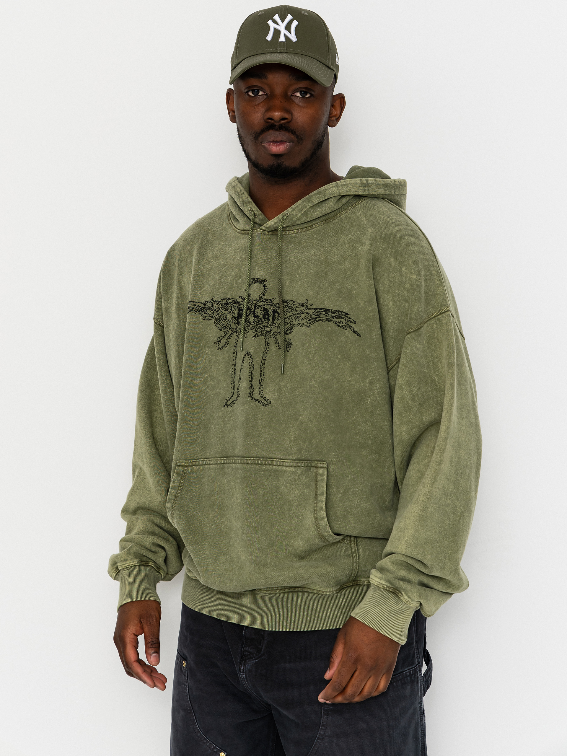 Bluza z kapturem Polar Skate Acid Frank Soul HD (army green)