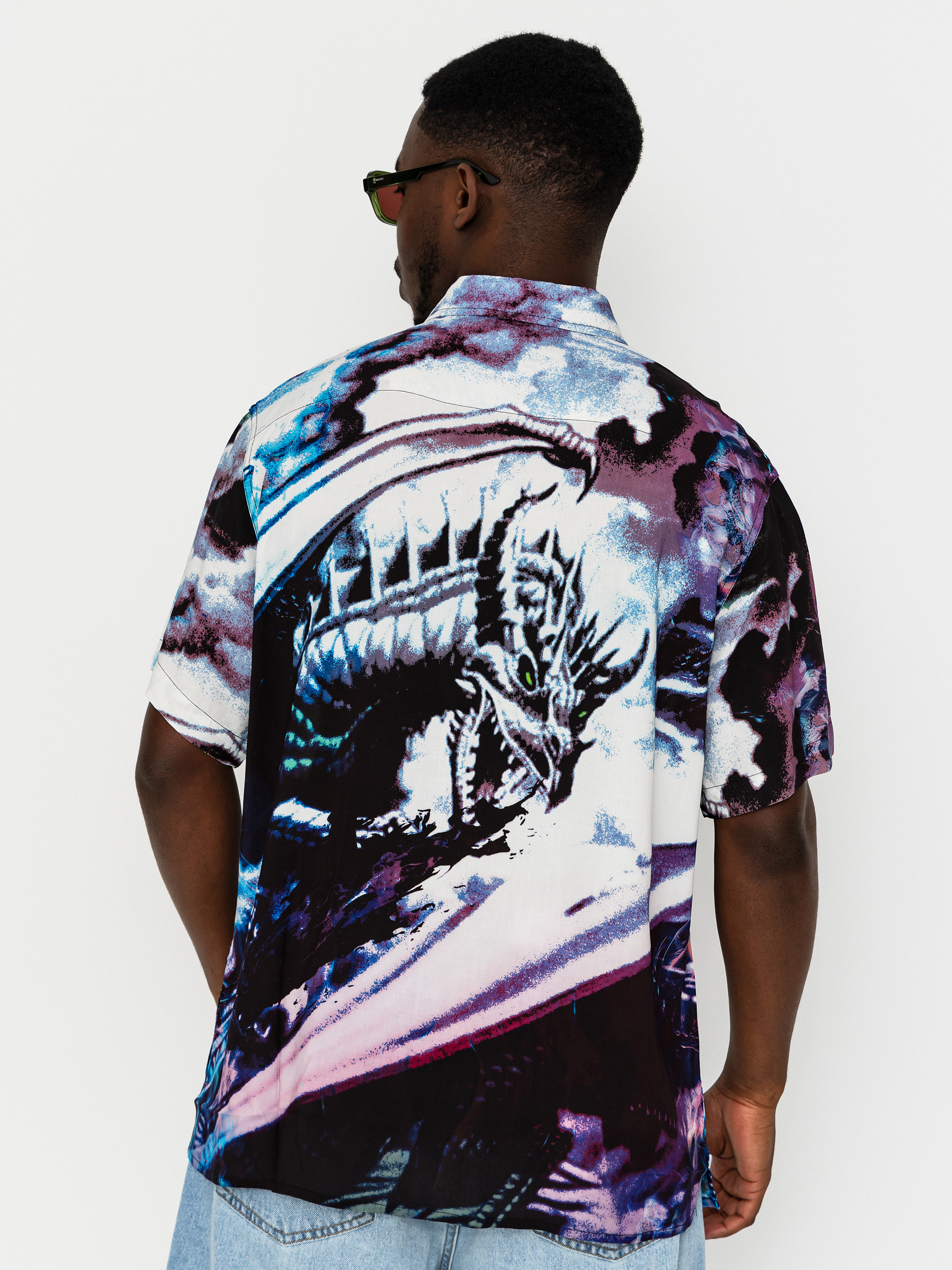 Koszula Deathwish Inferno Button Up (black aop)