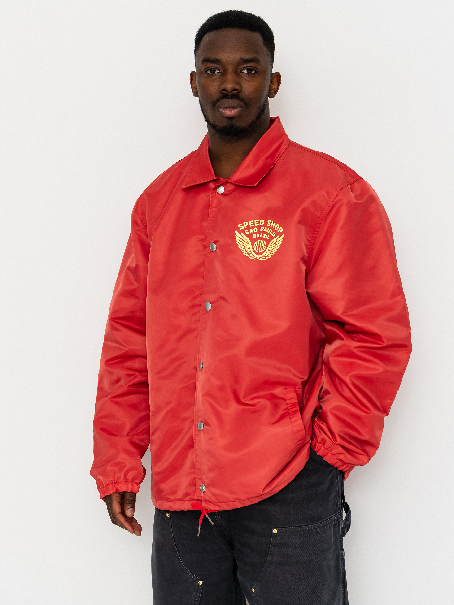 Kurtka Deus Ex Machina Munificence Nylon Coach (melon red)