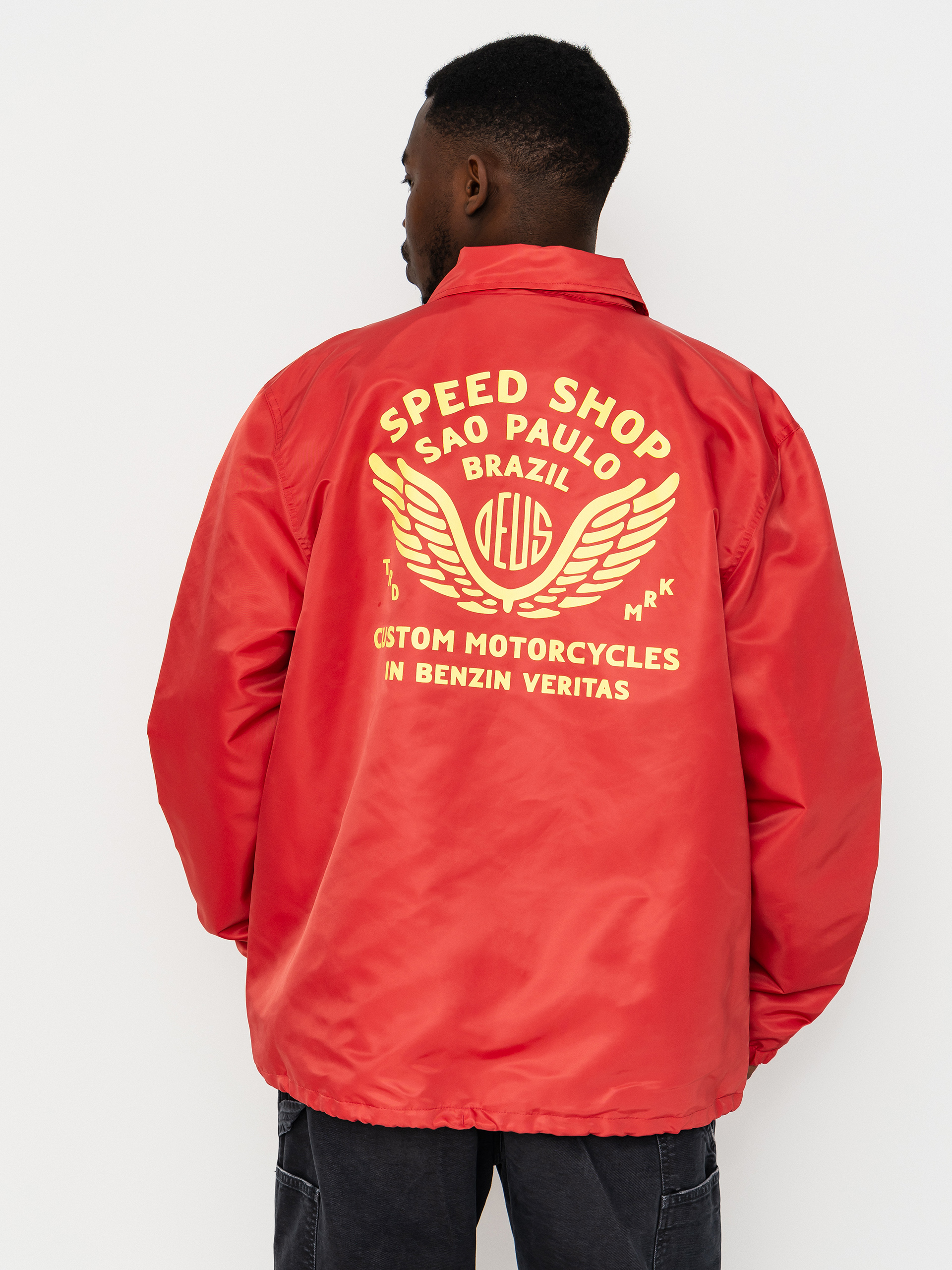 Kurtka Deus Ex Machina Munificence Nylon Coach (melon red)