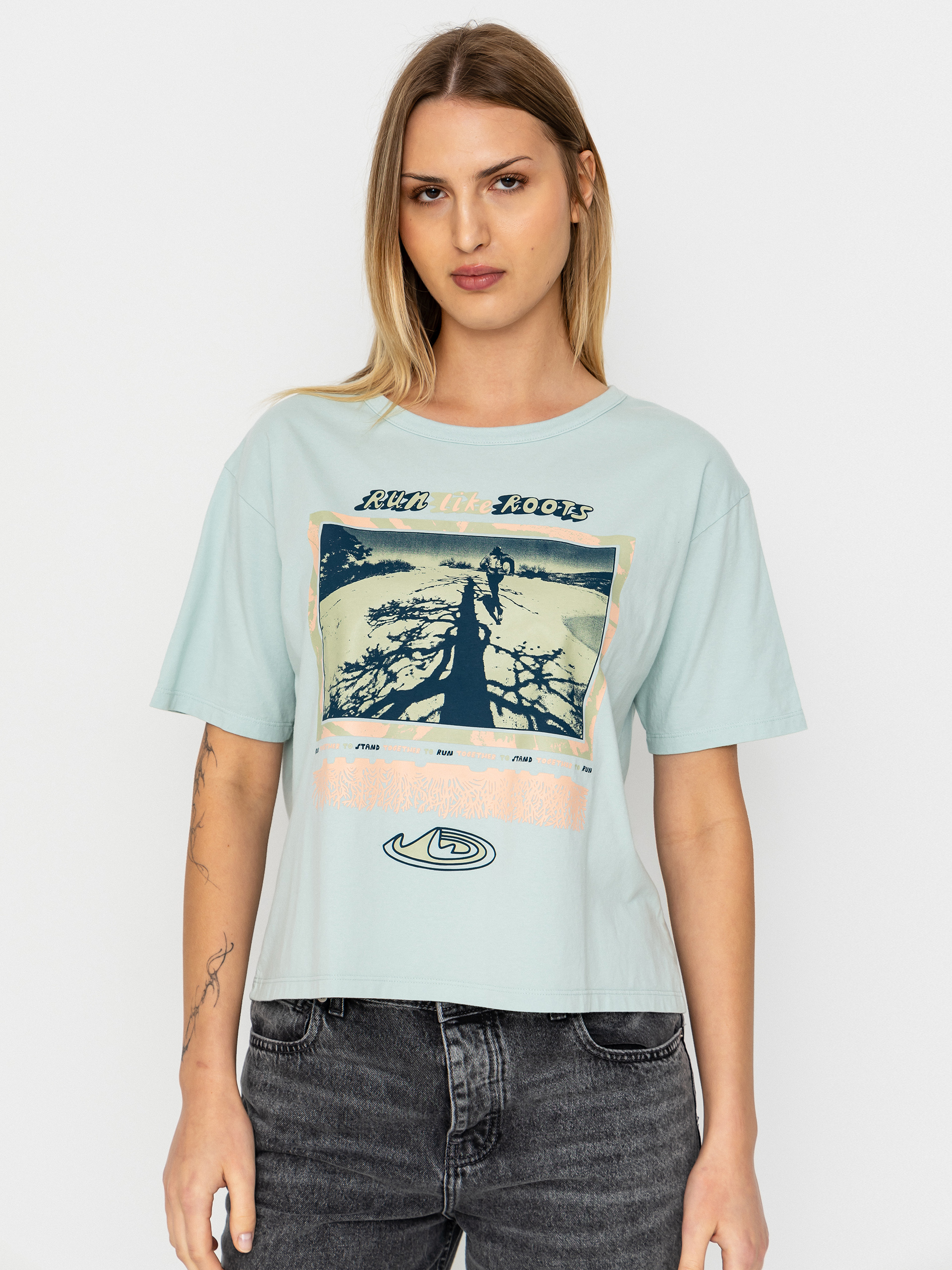 T-shirt Patagonia Run Like Roots Wmn (thin ice)