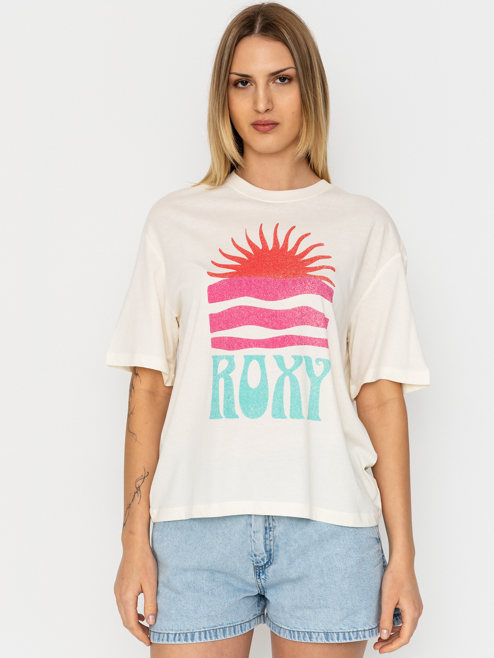T-shirt Roxy Hangloose Poster Wmn (coconut milk)