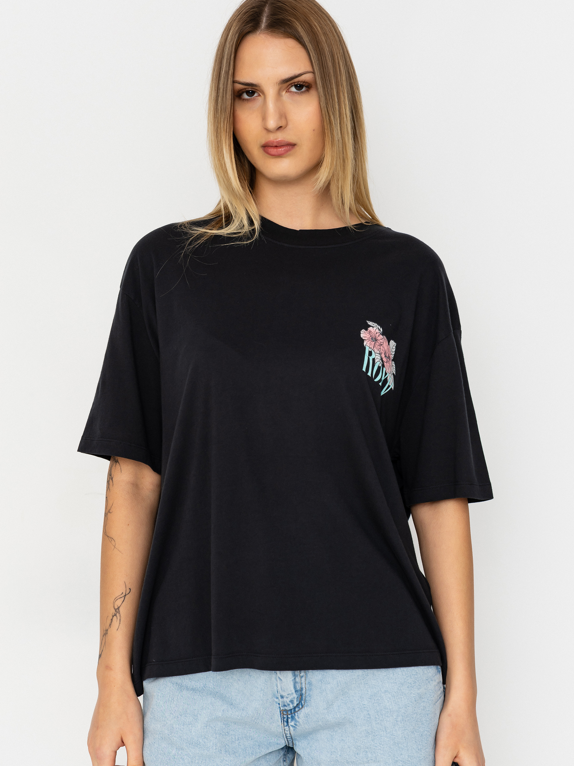 T-shirt Roxy Talloversize Washed Wmn (anthracite)