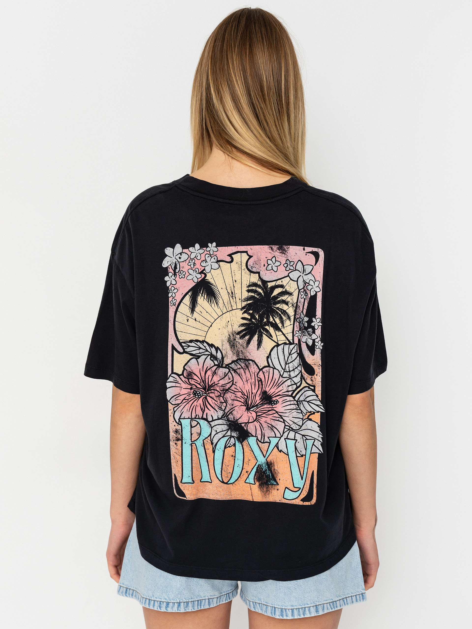 T-shirt Roxy Talloversize Washed Wmn (anthracite)