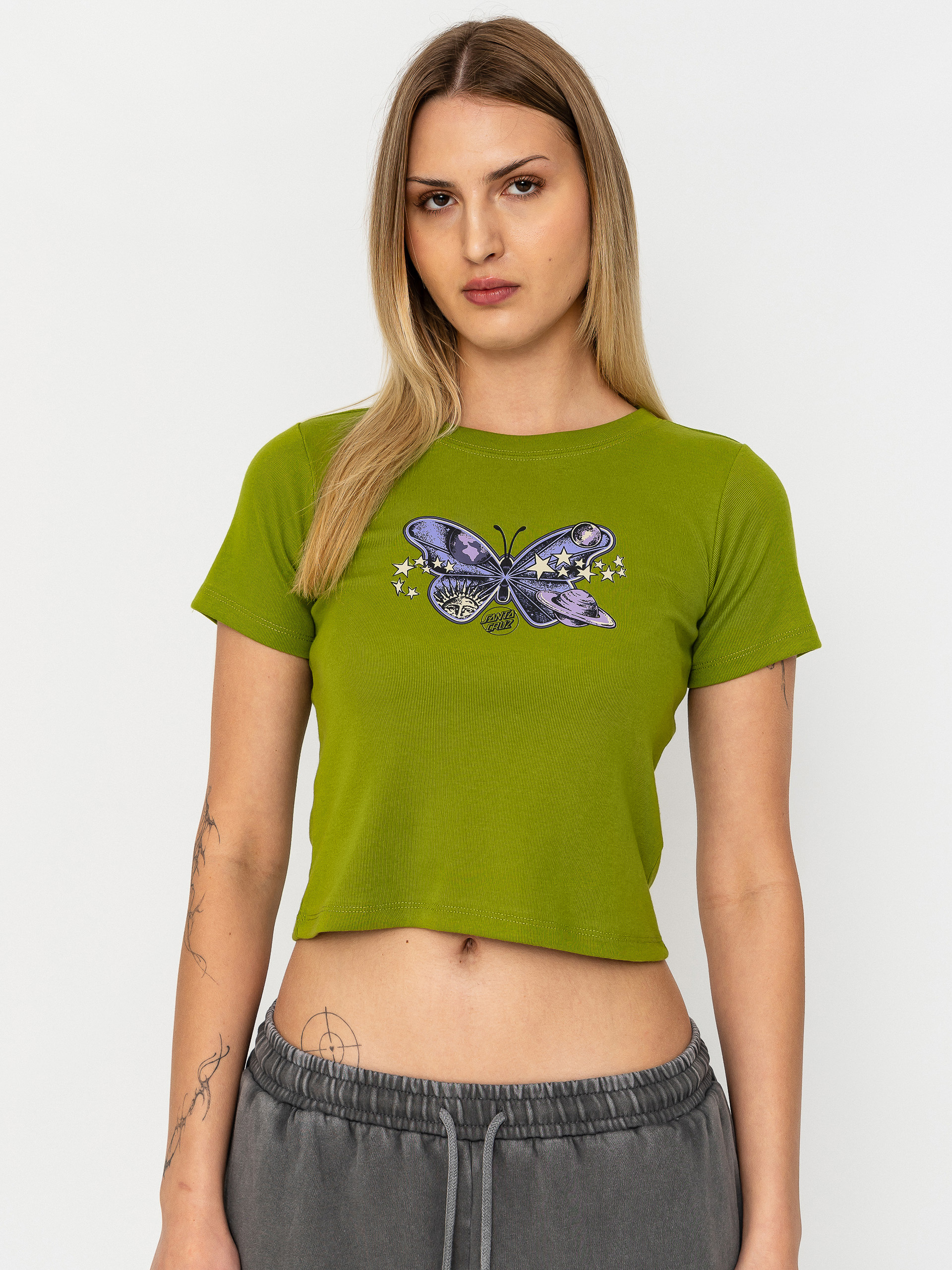 T-shirt Santa Cruz Galaxy Butterfly Wmn (pesto)