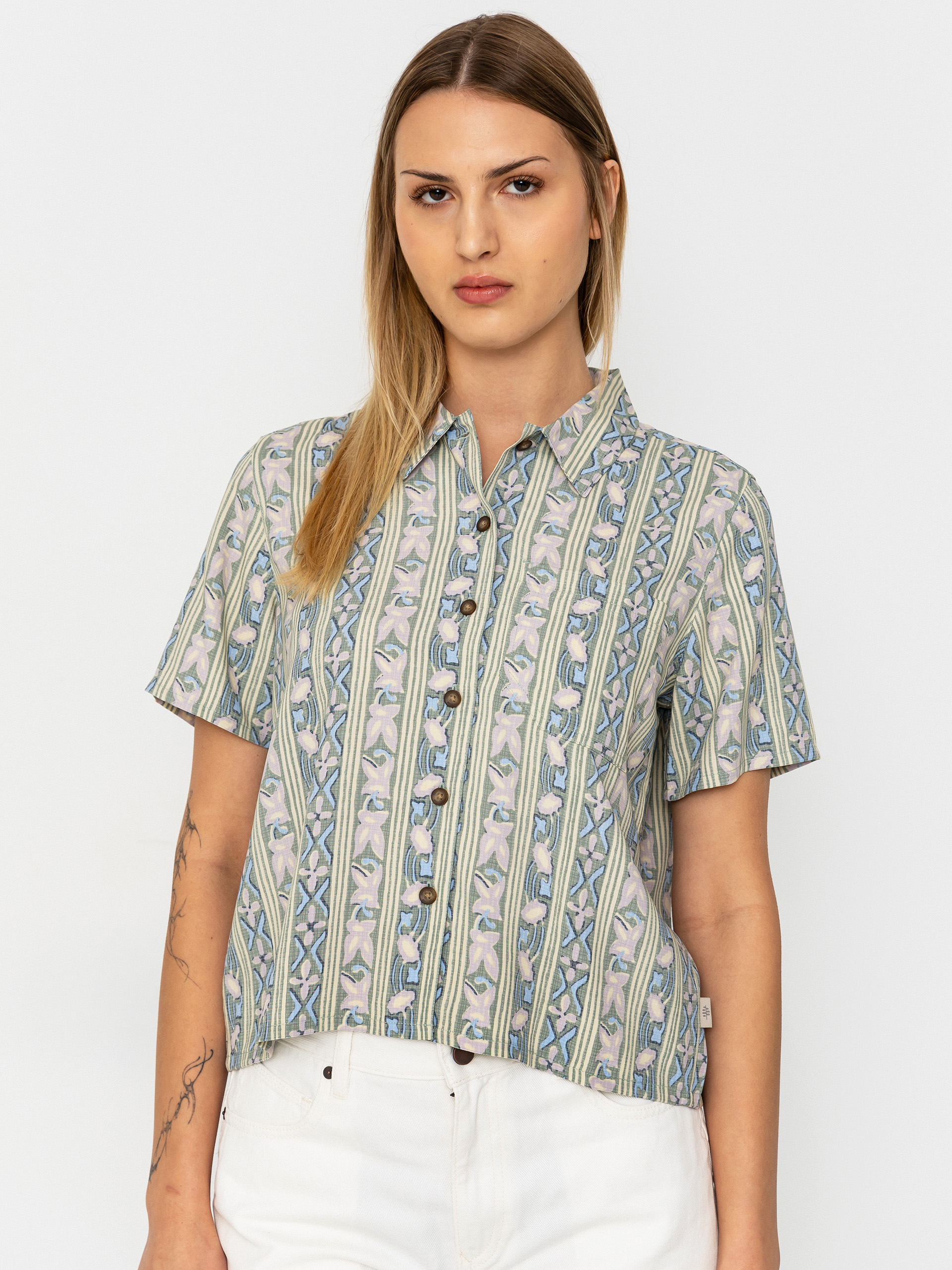 Koszula Royal Robbins Camino Pucker Wmn (sage leaf botanist pt)