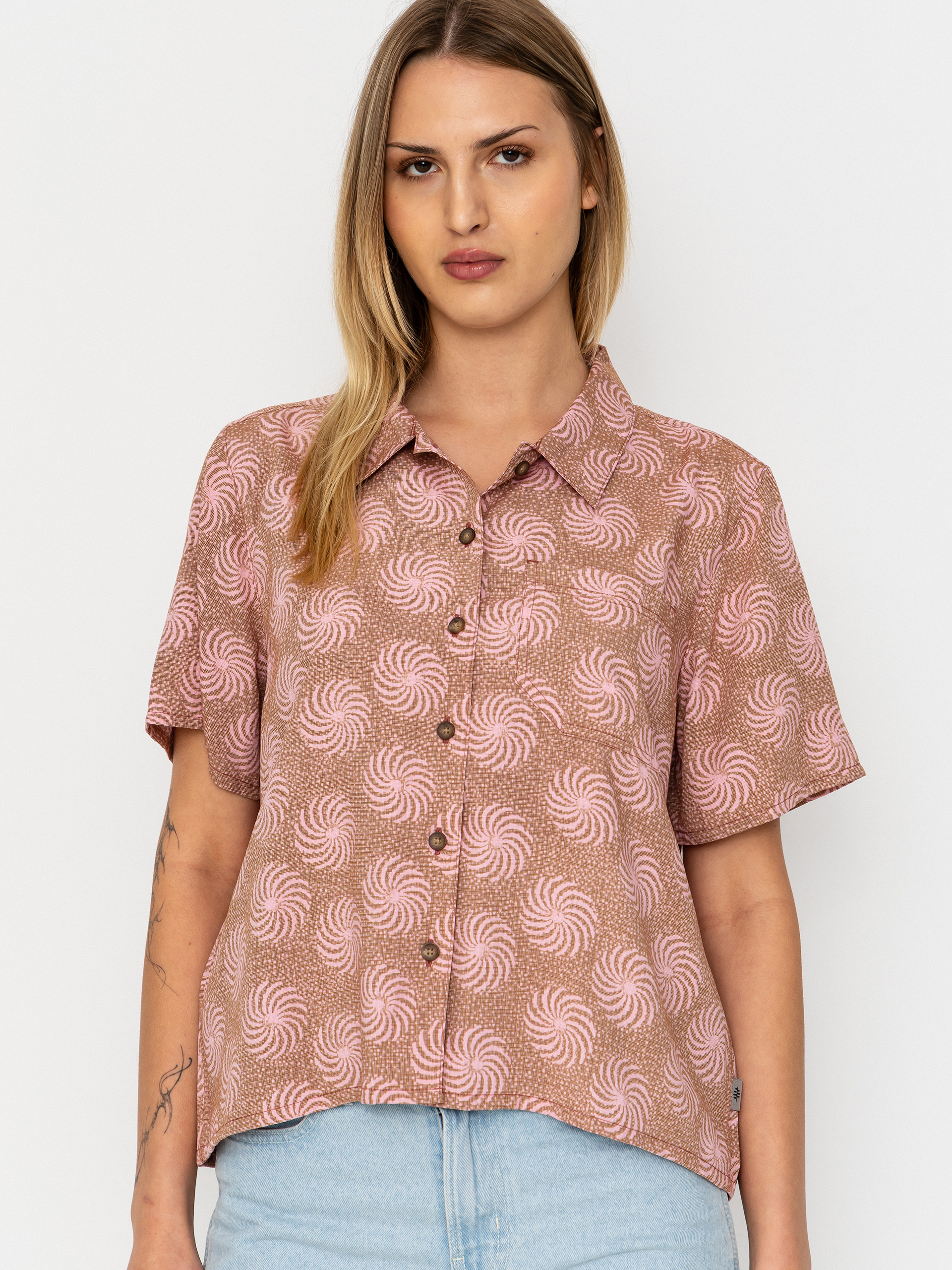 Koszula Royal Robbins Camino Pucker Wmn (mahogany ray pt)