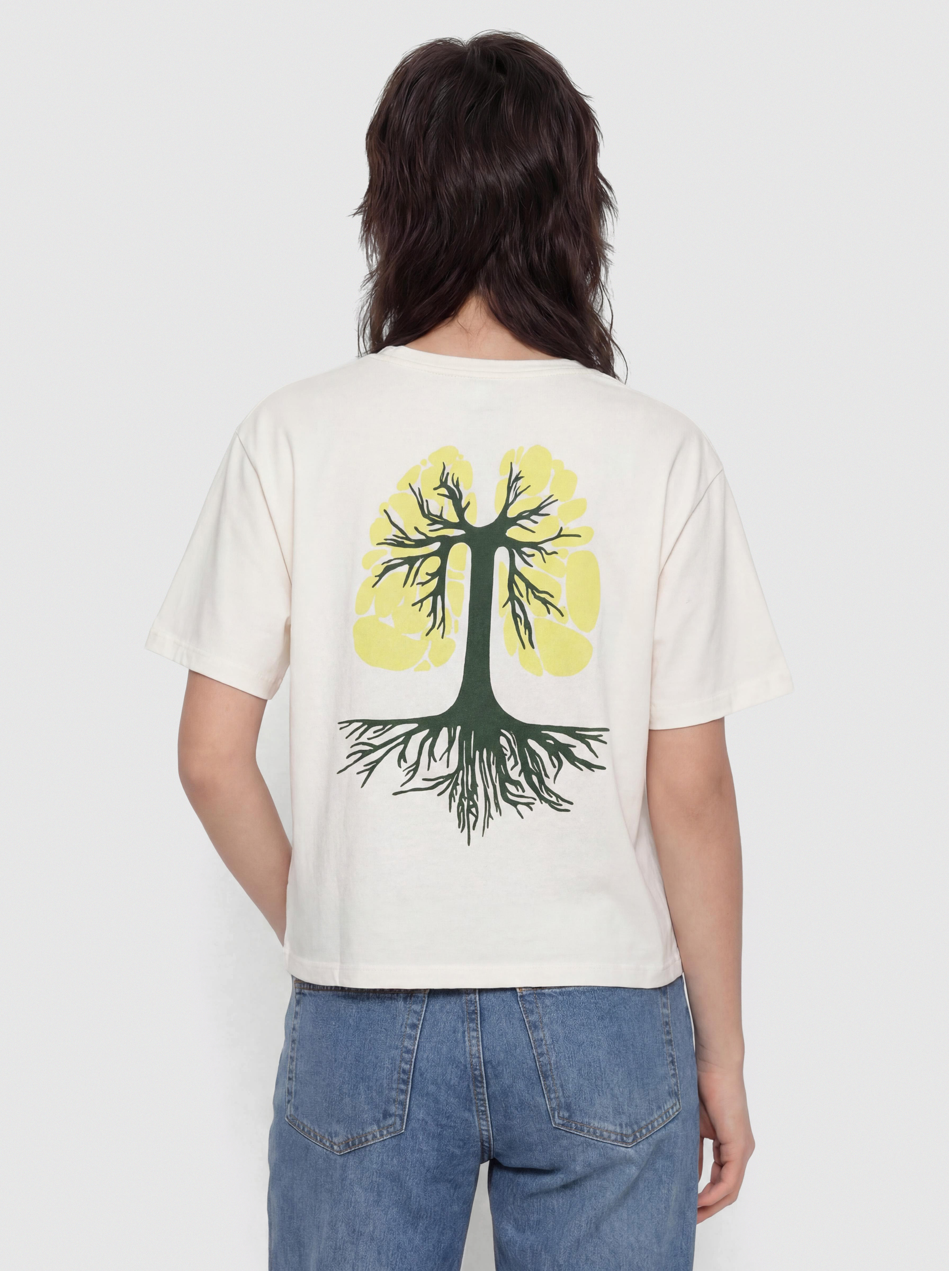 T-shirt Patagonia Run Like Roots Wmn (undyed natural)