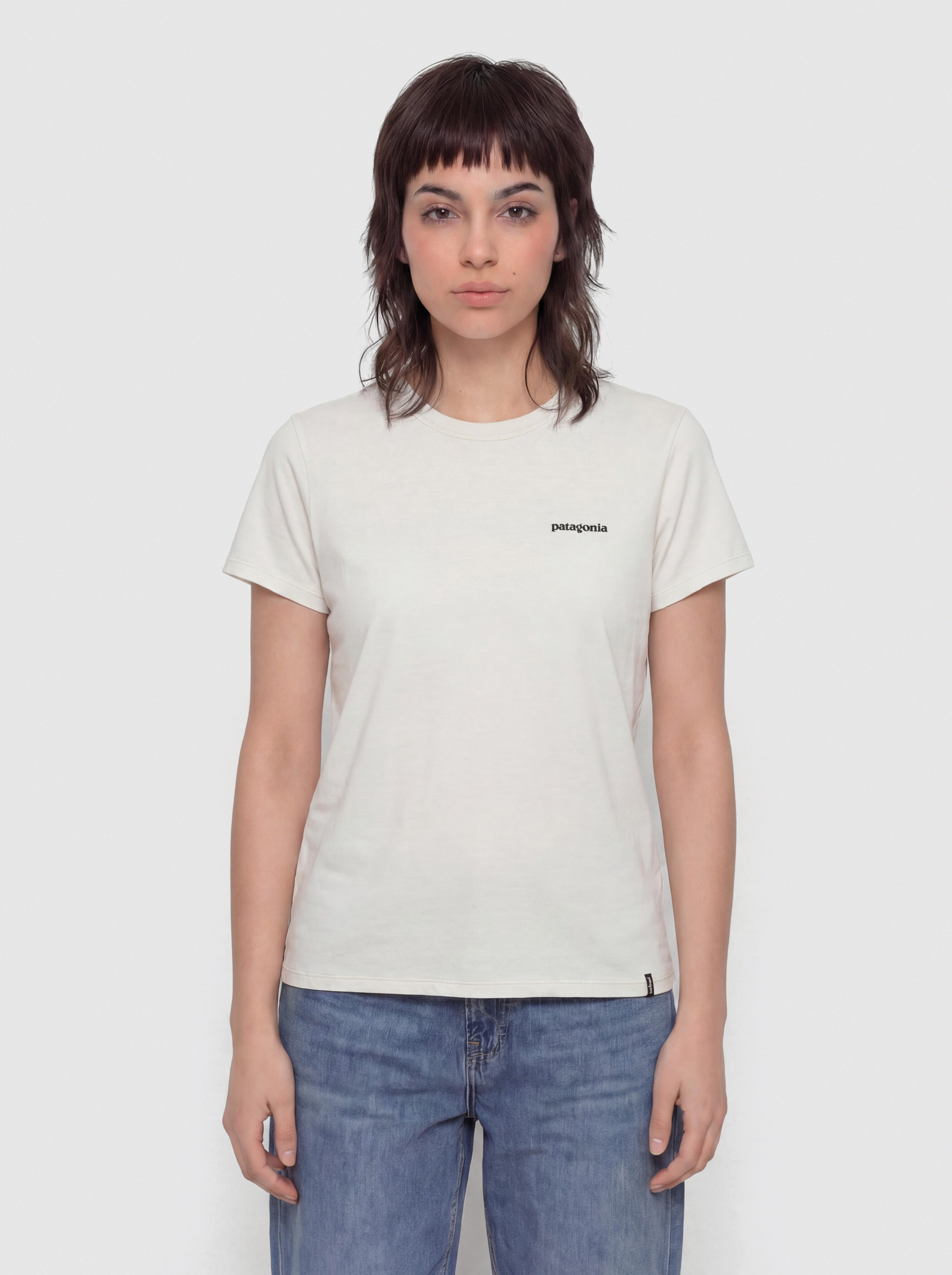 T-shirt Patagonia Capilene Cool Boardshort Logo Wmn (dyno white)